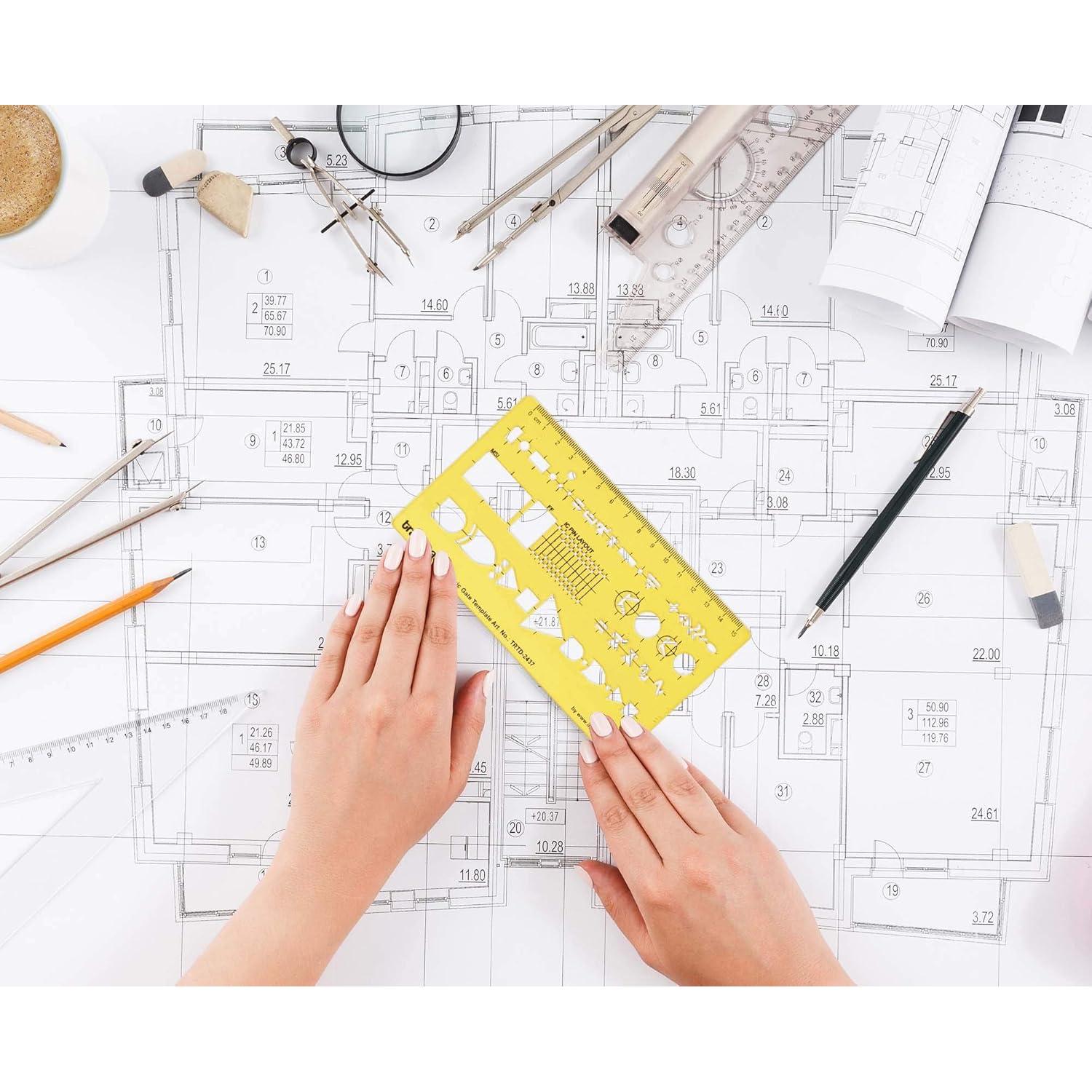 Plantilla de Dibujo Traceease 16.5x9.5 cm para Diseño Artístico