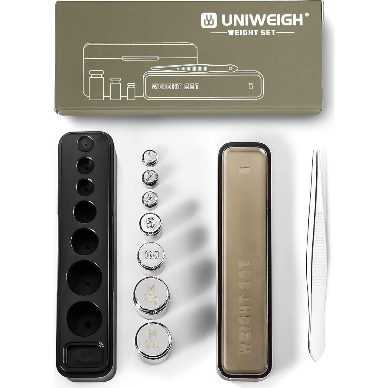 Juego de Pesas de Calibración UNIWEIGH 7pcs 1-60g