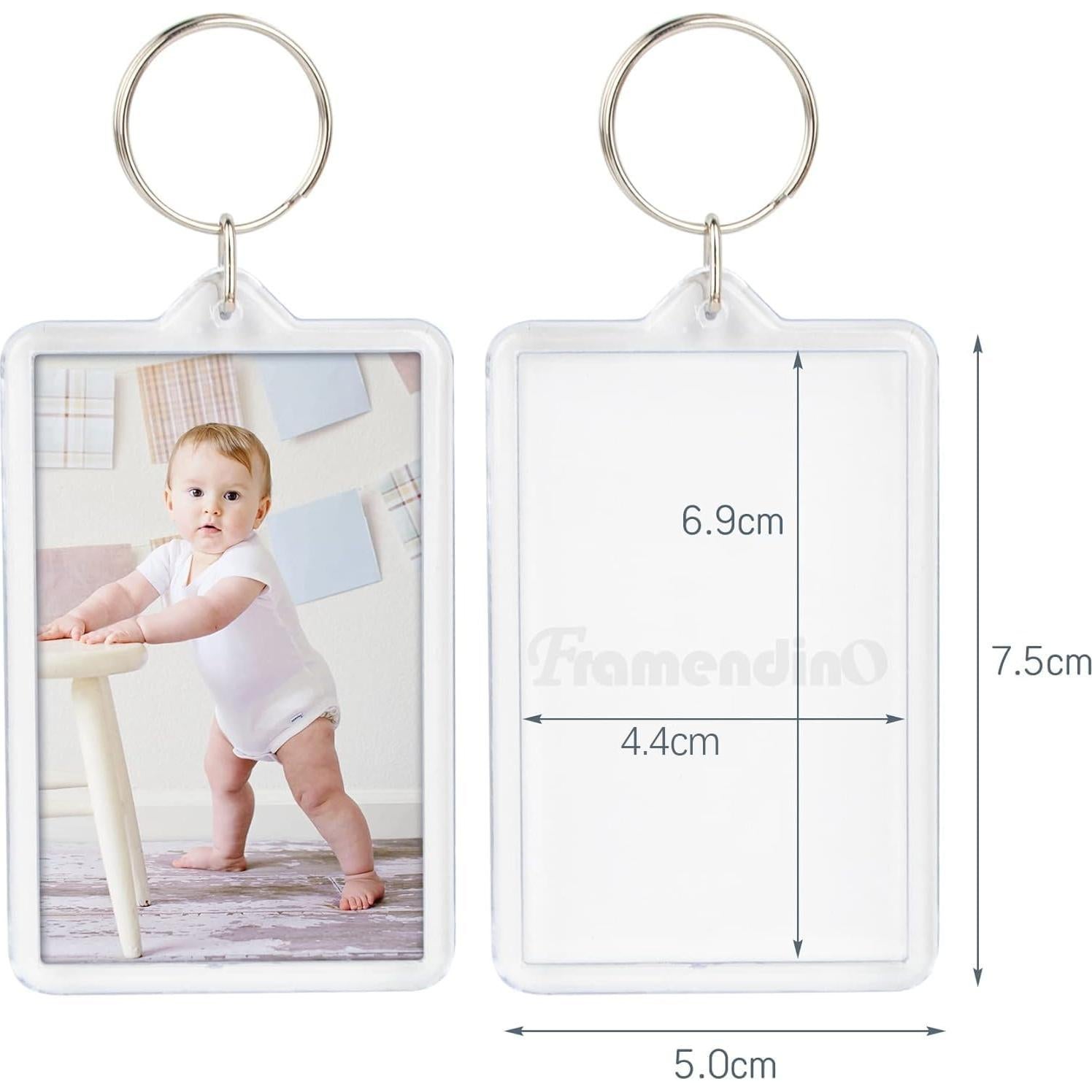 Llaveros de Foto Rectangulares Framendino 12 Piezas 5x7.5cm