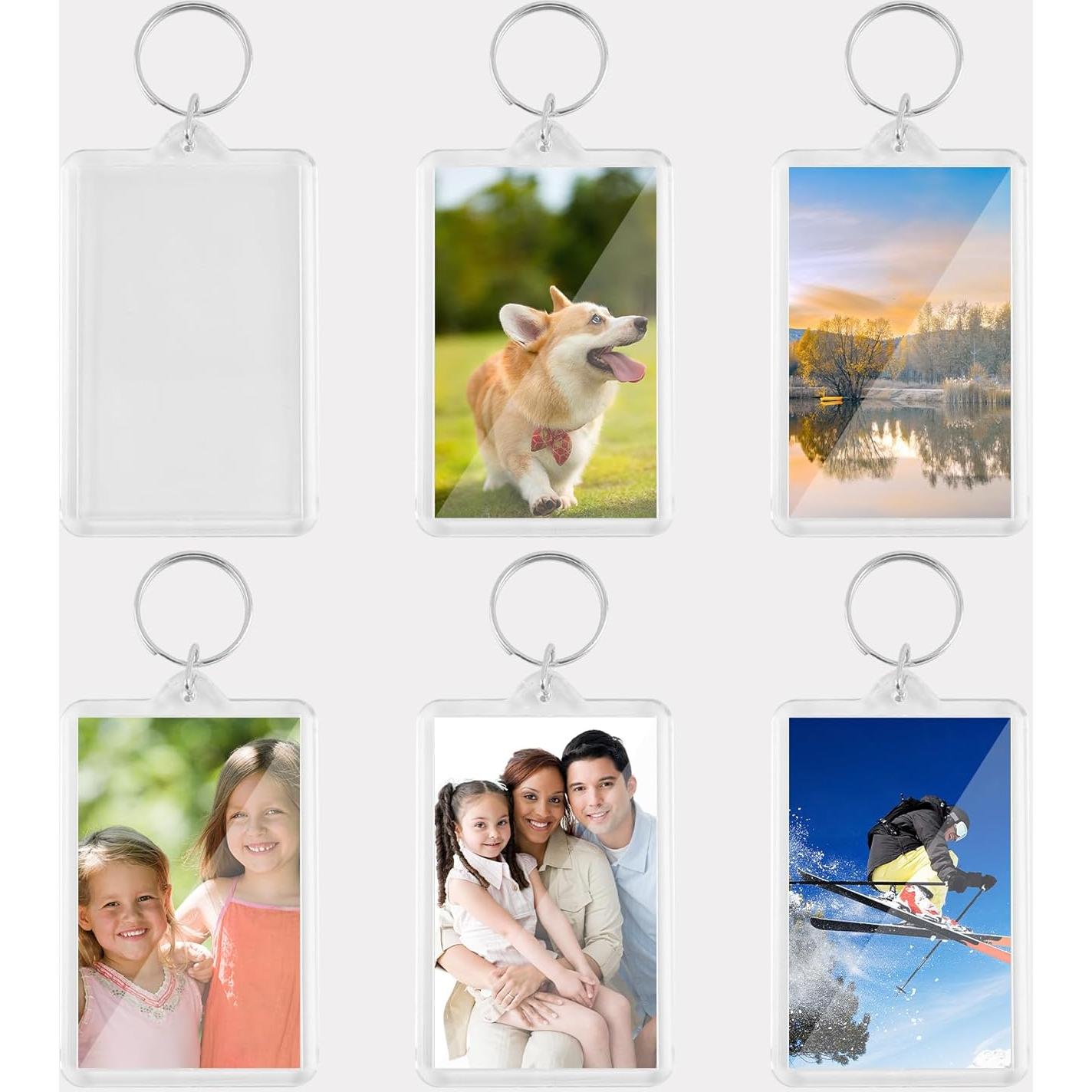 Llaveros de Foto Rectangulares Framendino 12 Piezas 5x7.5cm