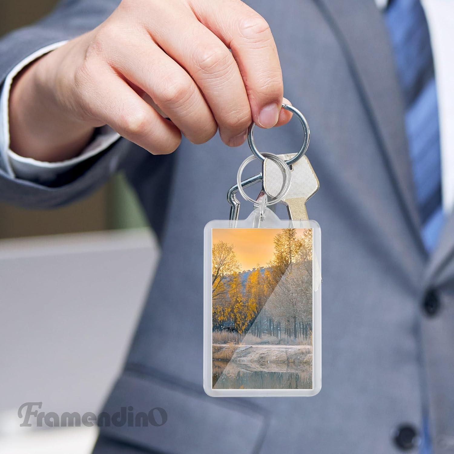 Llaveros de Foto Rectangulares Framendino 12 Piezas 5x7.5cm