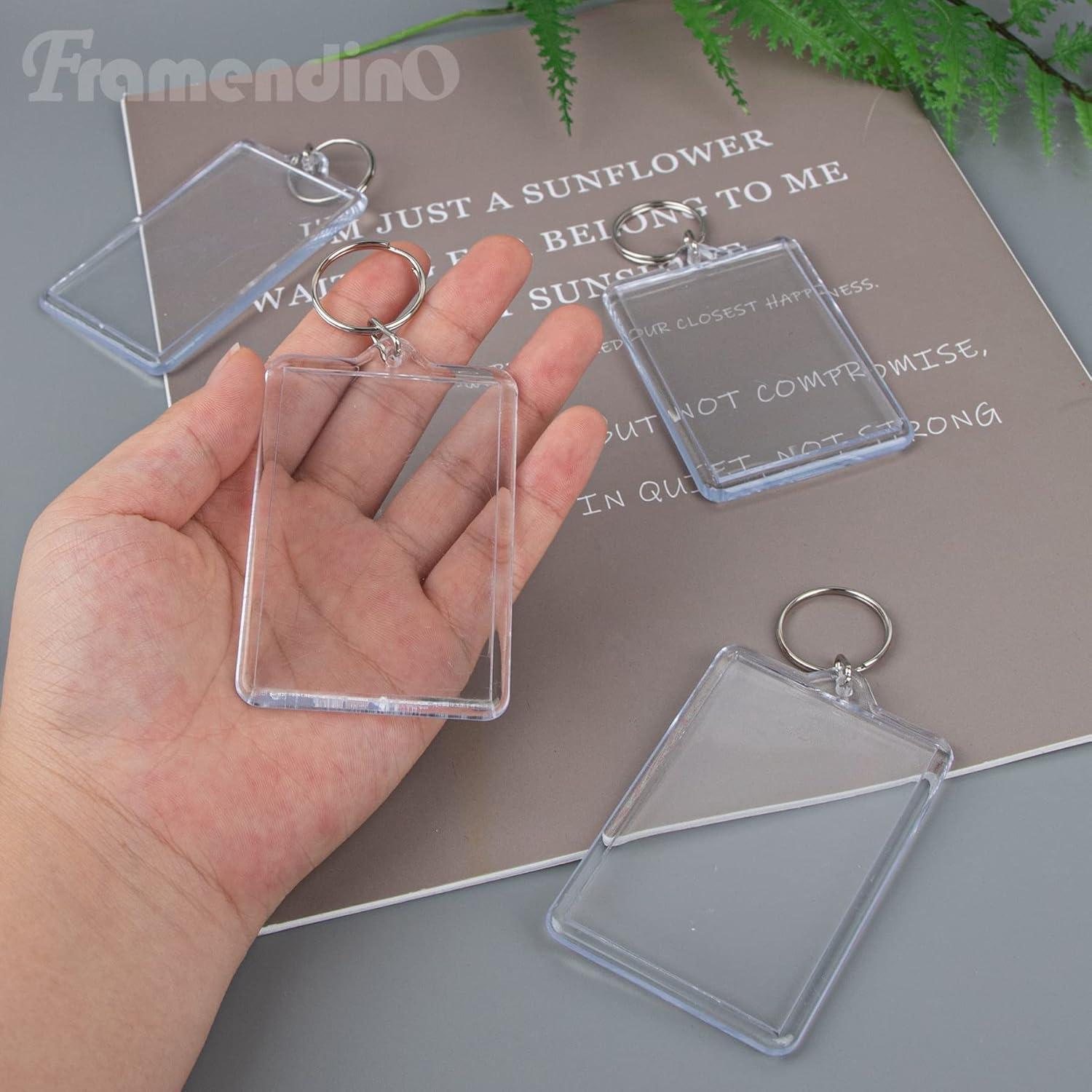 Llaveros de Foto Rectangulares Framendino 12 Piezas 5x7.5cm