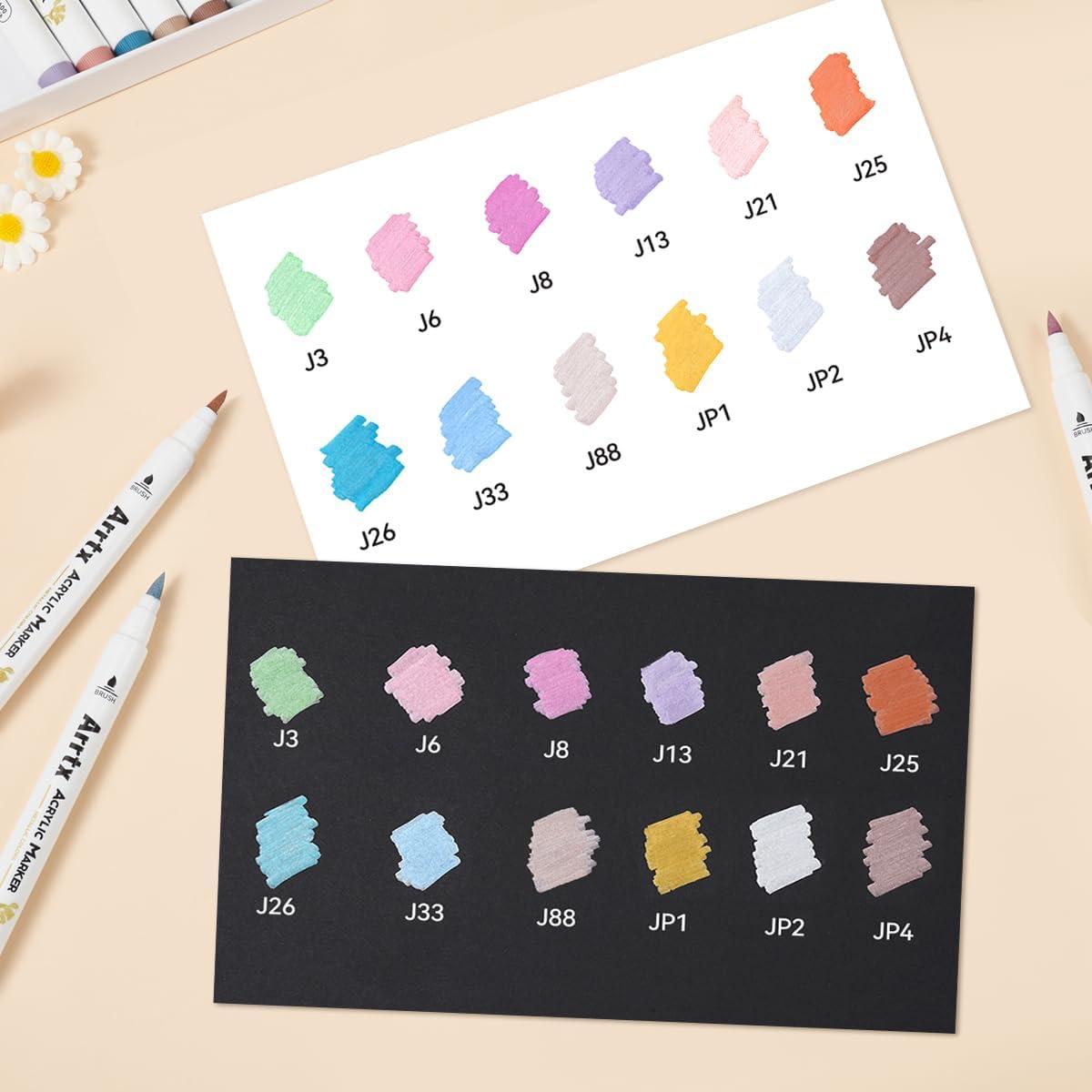 Marcadores de Pintura Acrílica Metálica Arrtx 12 Colores 0.5mm