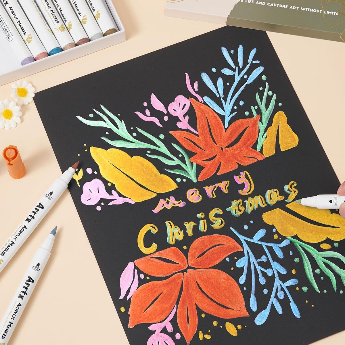 Marcadores de Pintura Acrílica Metálica Arrtx 12 Colores 0.5mm