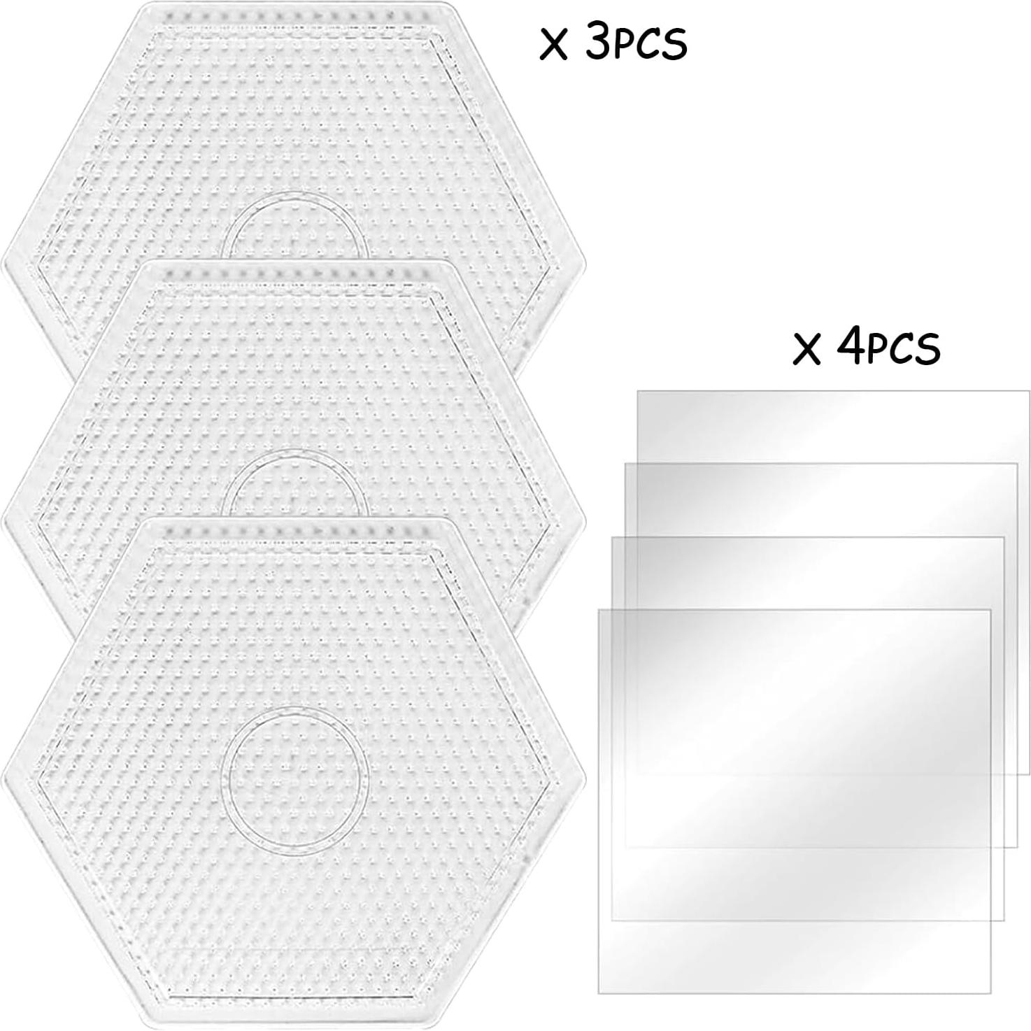 Kits de Tableros Hexagonales H&W para Perlas de Fusible 5mm - 3 Piezas