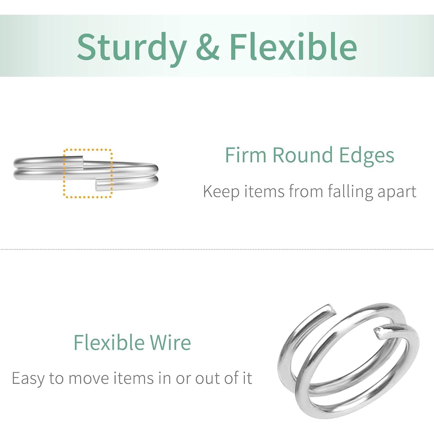 Anillas de Salto Doble Bucle Uniclife 6 mm 500 Pcs Metal