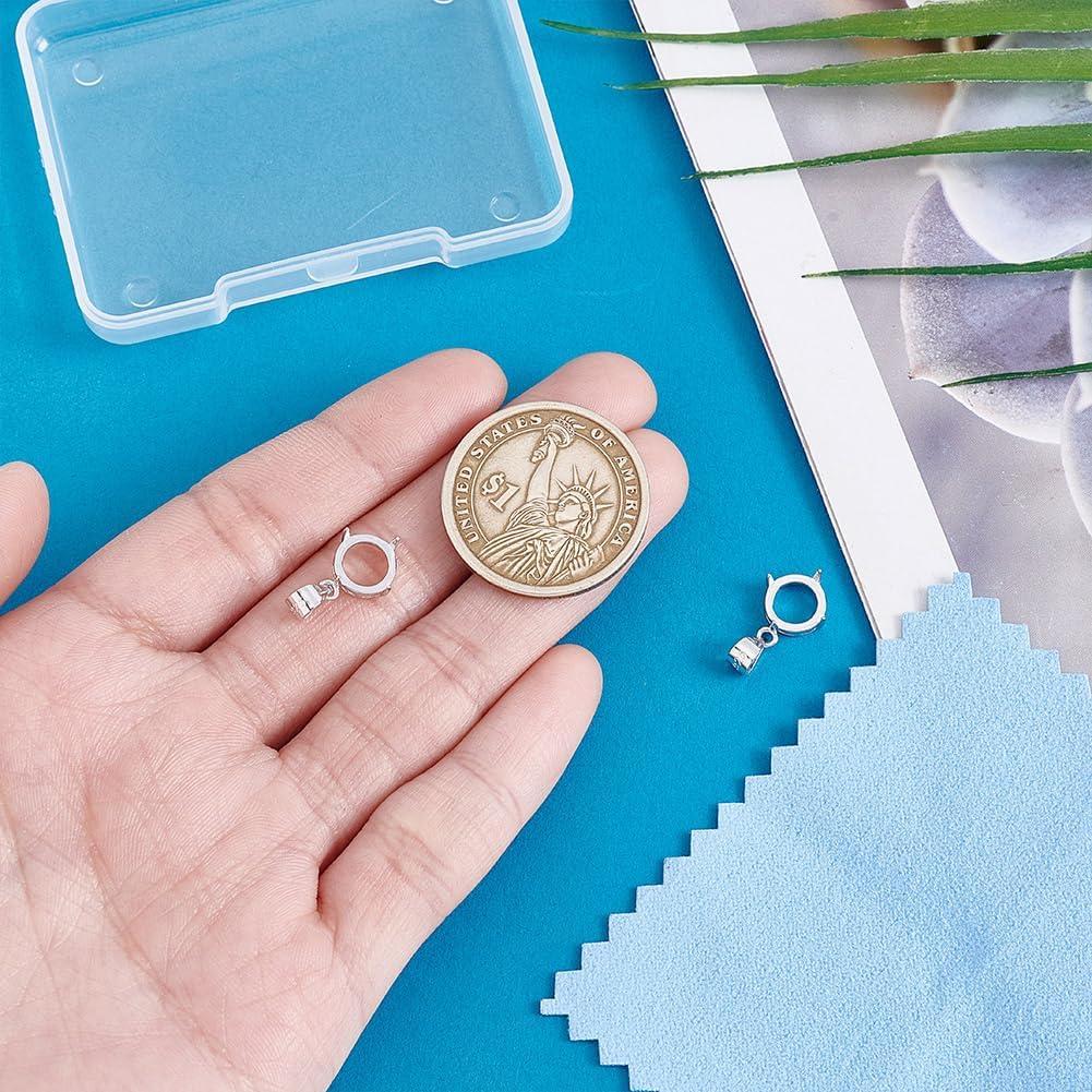 Encantos Colgantes de 925 Plata Esterlina UNICRAFTALE - 2 Pcs Redondo Plano