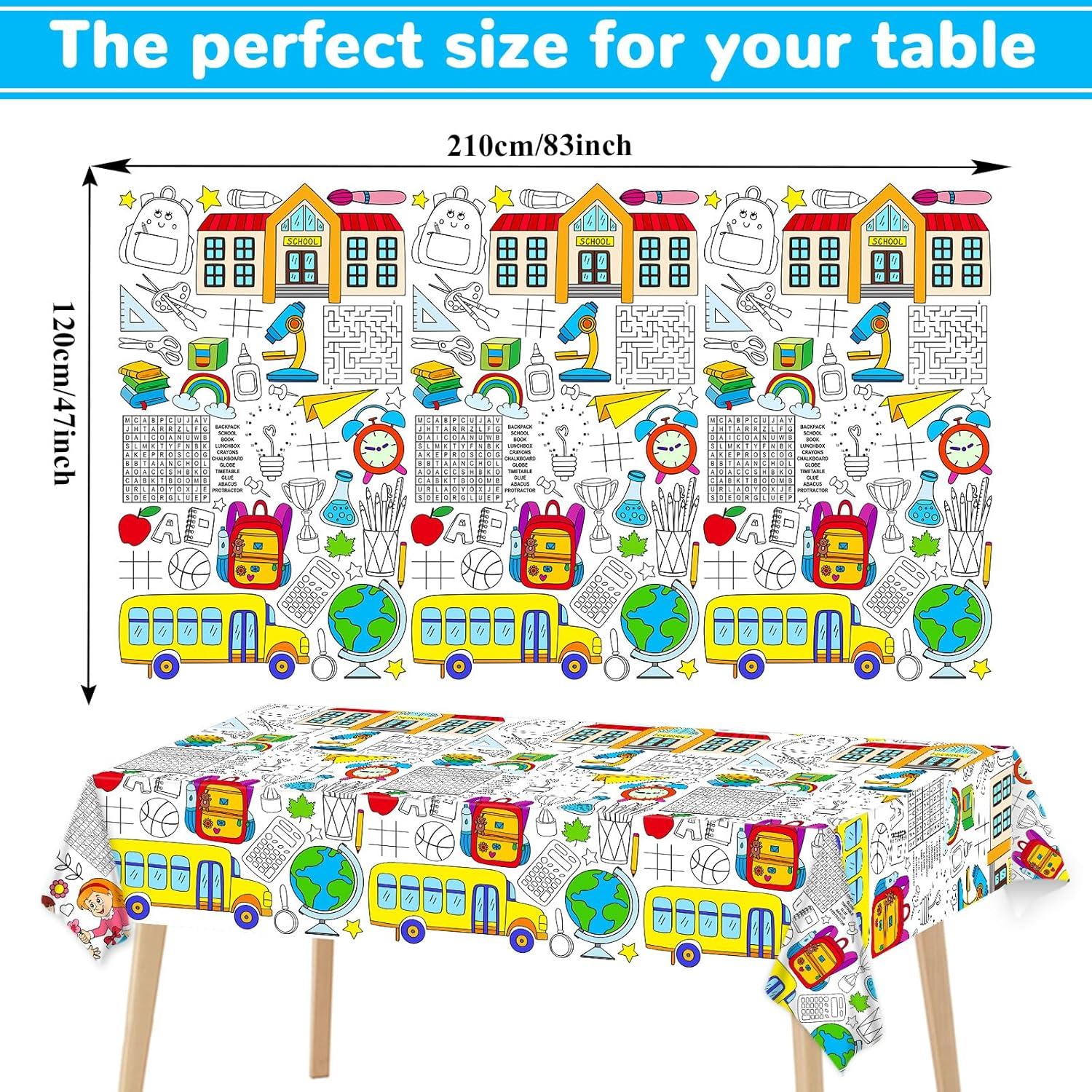 Póster Gigante para Colorear Qyeahkj Regreso a Clases 210x120cm