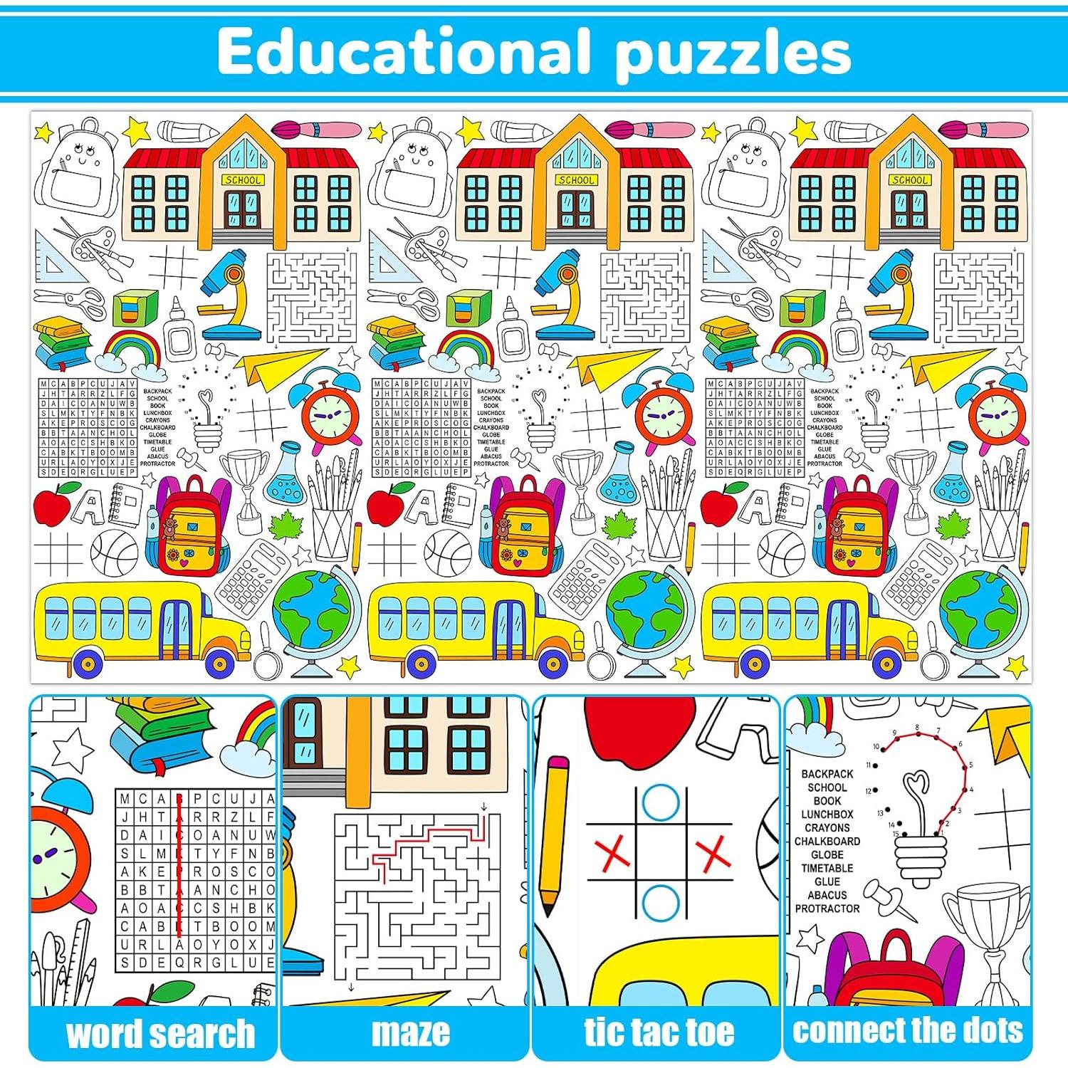 Póster Gigante para Colorear Qyeahkj Regreso a Clases 210x120cm