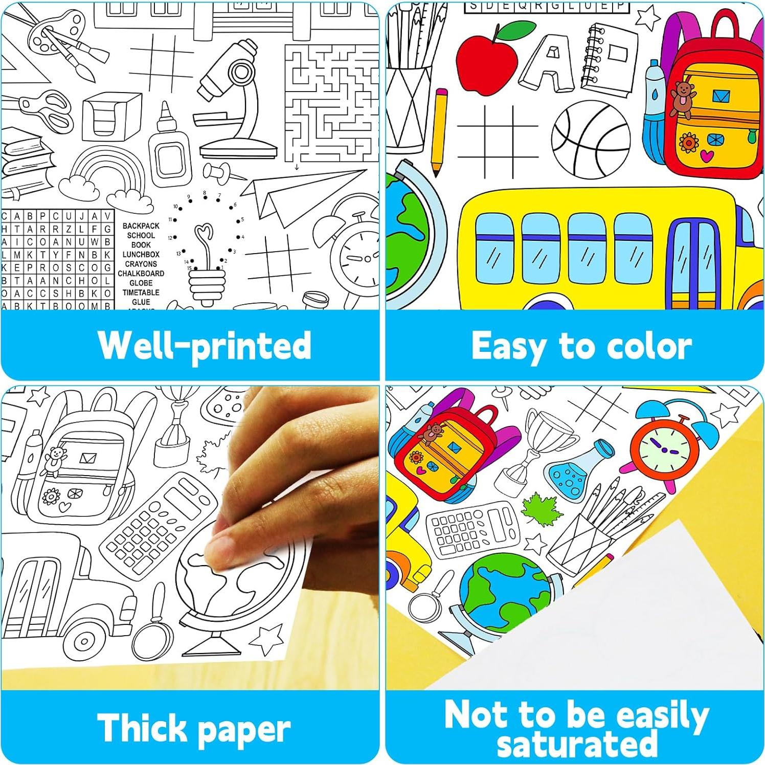 Póster Gigante para Colorear Qyeahkj Regreso a Clases 210x120cm