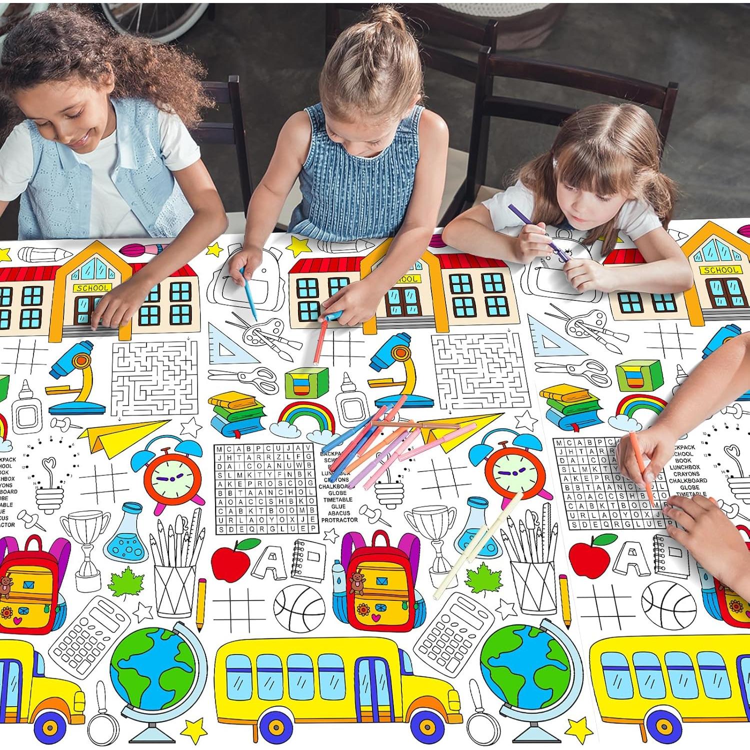 Póster Gigante para Colorear Qyeahkj Regreso a Clases 210x120cm