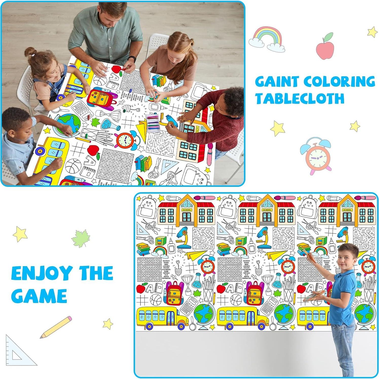 Póster Gigante para Colorear Qyeahkj Regreso a Clases 210x120cm