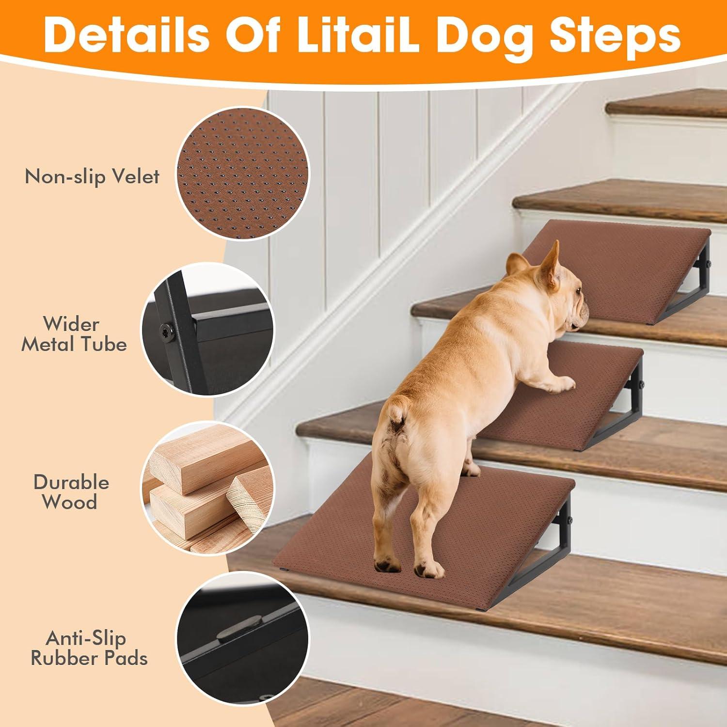 Rampas para Perros LitaiL - 3 Paquetes Antideslizantes 70kg