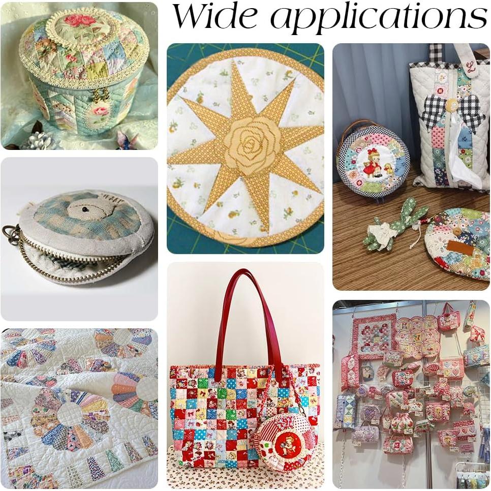 Plantillas Acrílicas Circulares NBEADS 6 Pcs para Costura 1-15 cm