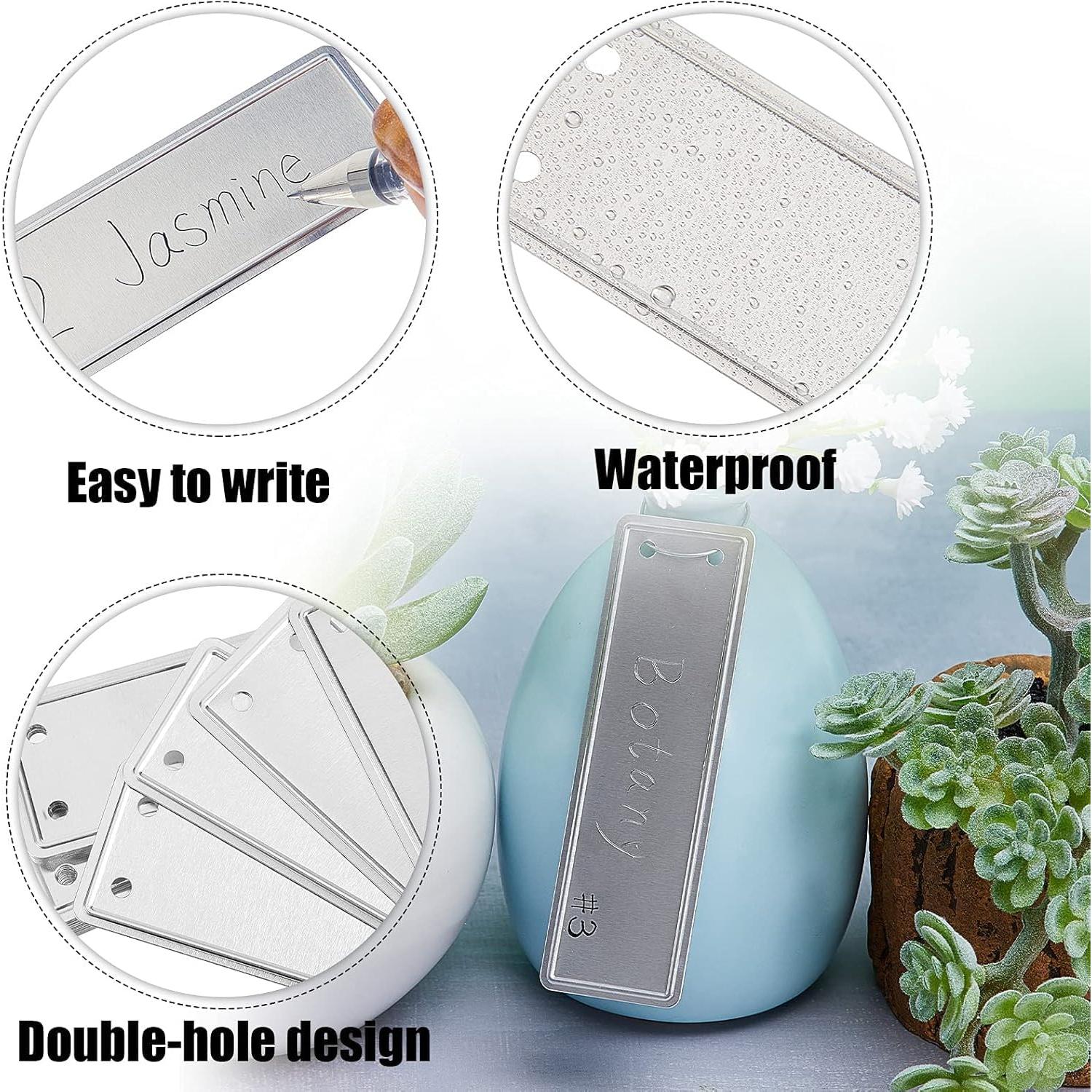 Etiquetas de Plantas de Aluminio TINSKY 50PCS Resistentes e Impermeables