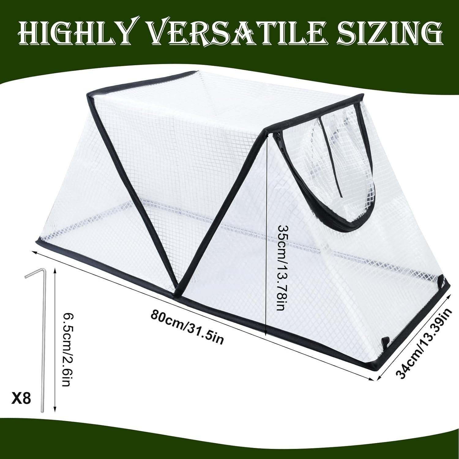 Cubierta de Jardín Elevada Plegable Mofuiry con Puerta Cremallera 79x35x43cm