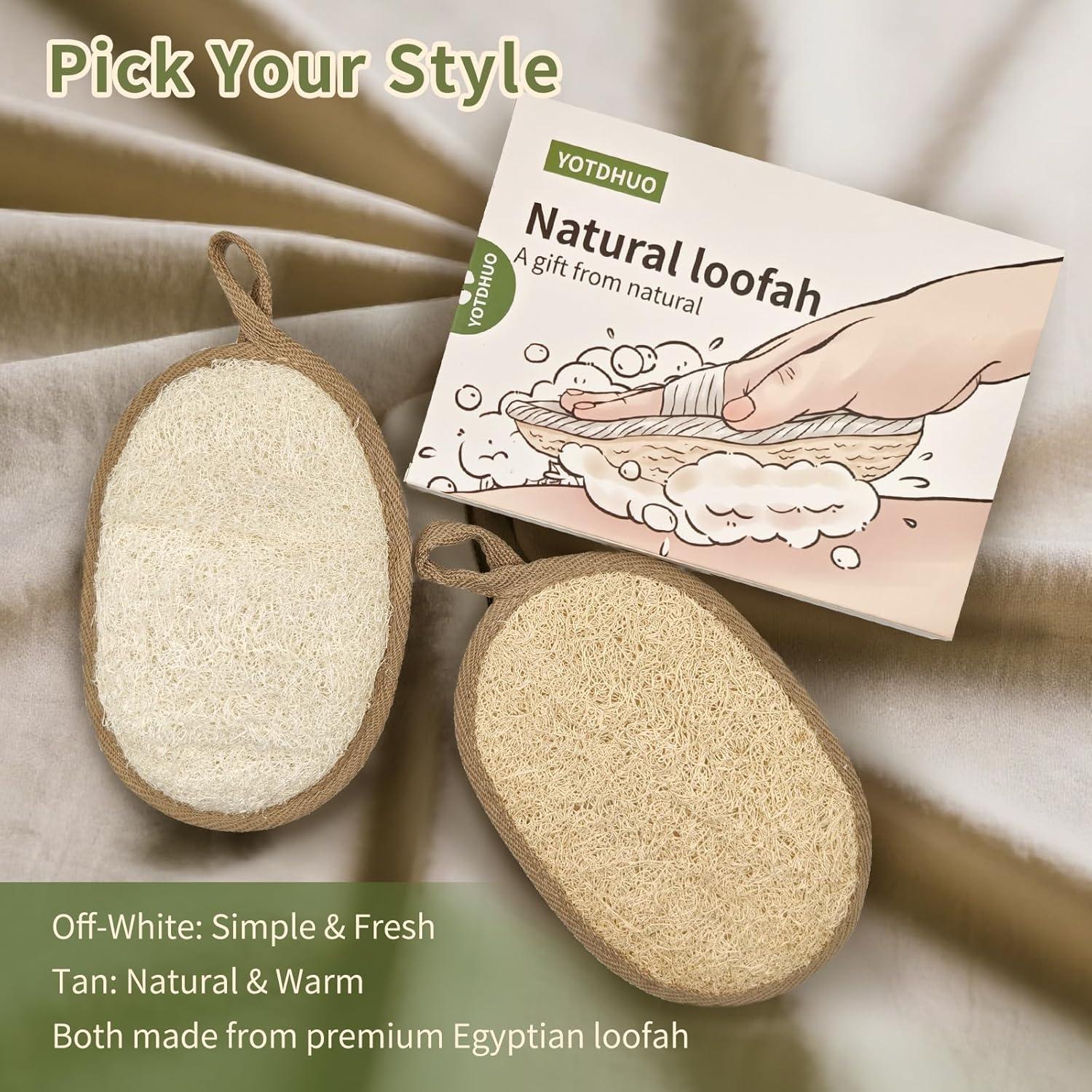 Esponja Exfoliante de Lufa Egipcia YOTDHUO 16x10.9cm 2 Piezas