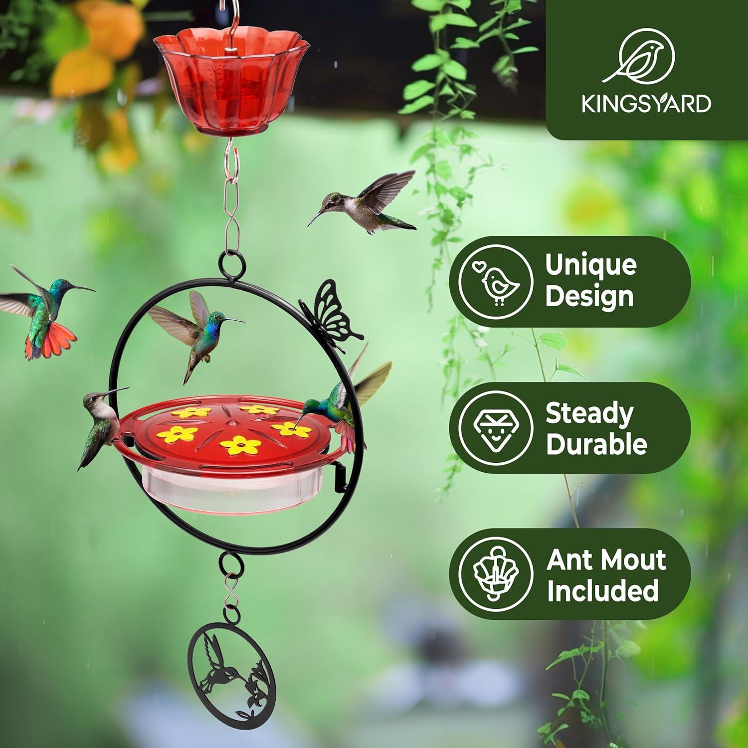 Alimentador de Colibrí Kingsyard 8 oz Colgante Antibacteriano