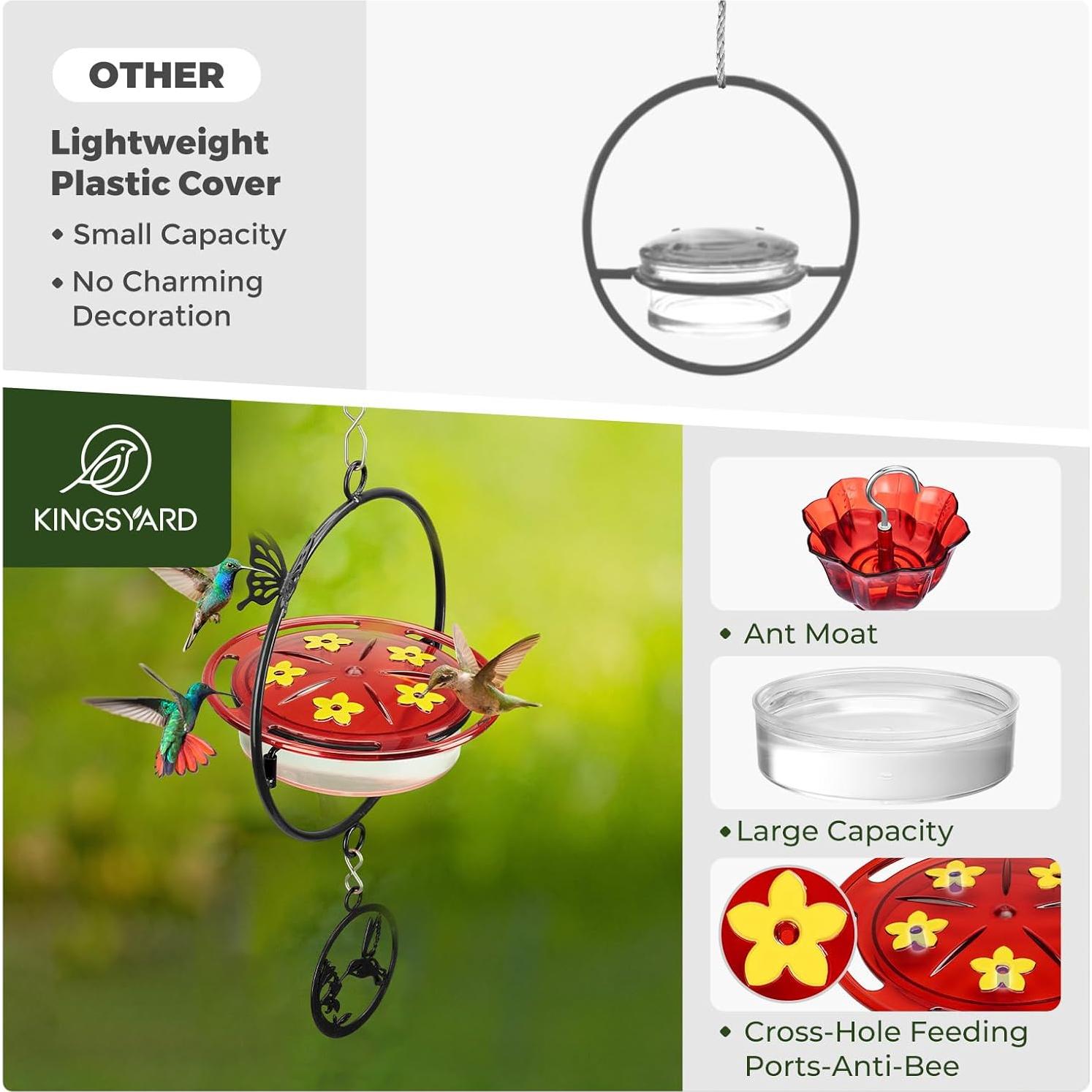 Alimentador de Colibrí Kingsyard 8 oz Colgante Antibacteriano