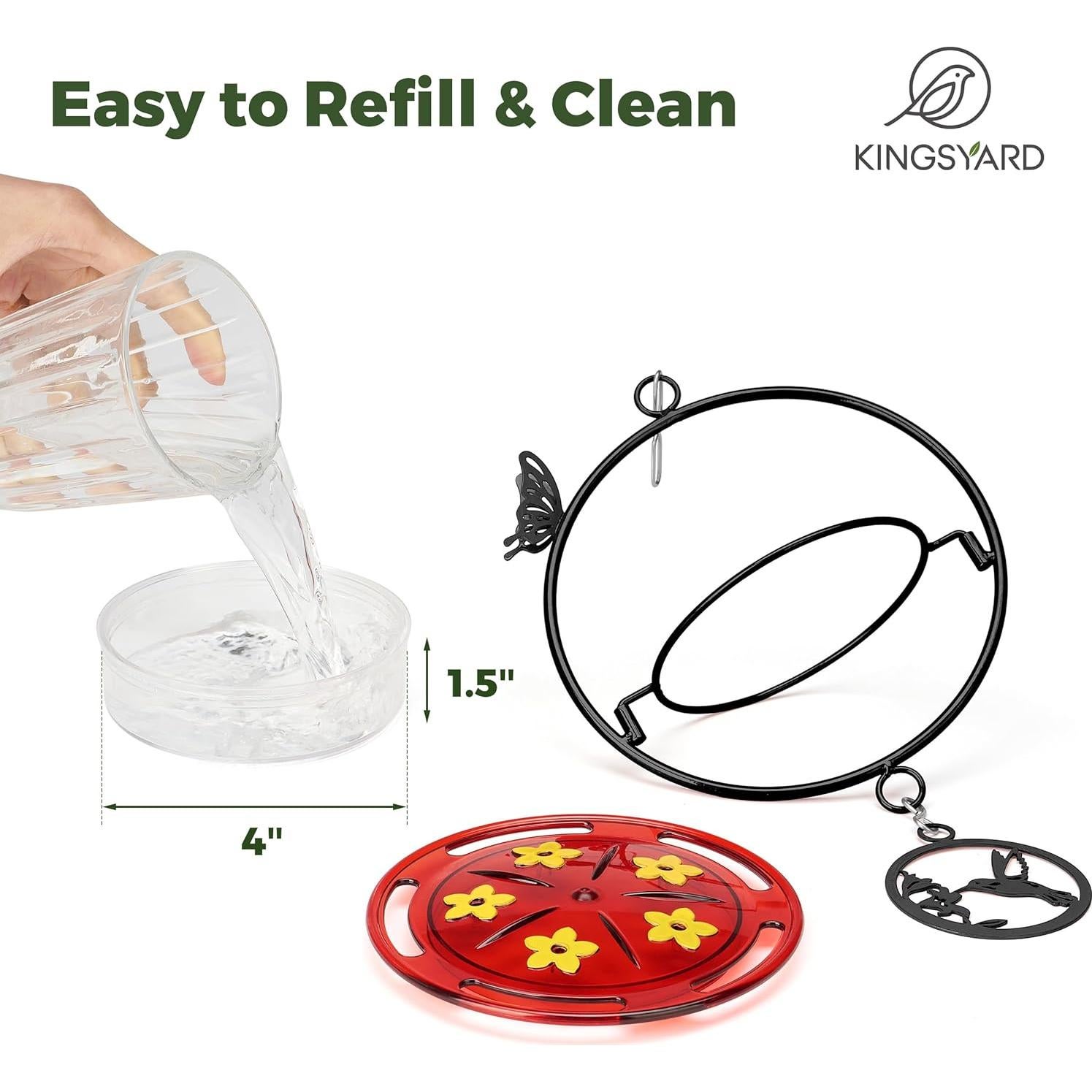 Alimentador de Colibrí Kingsyard 8 oz Colgante Antibacteriano