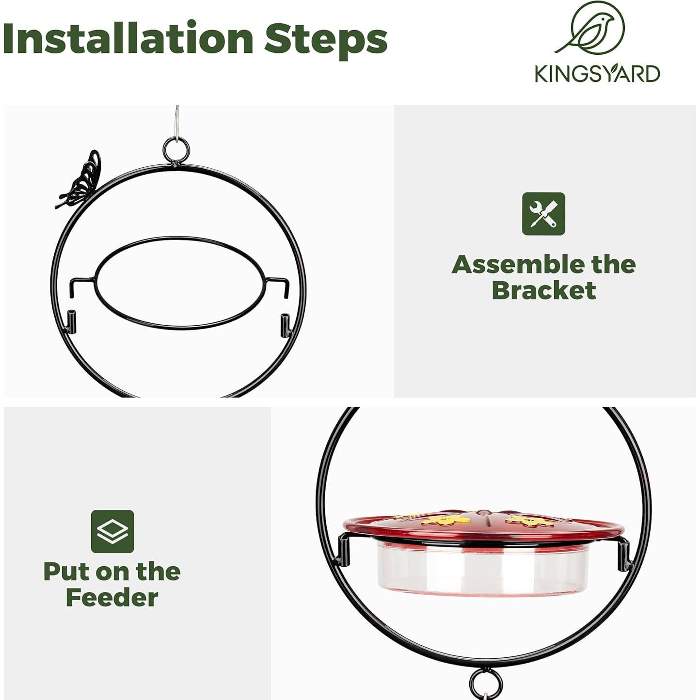 Alimentador de Colibrí Kingsyard 8 oz Colgante Antibacteriano