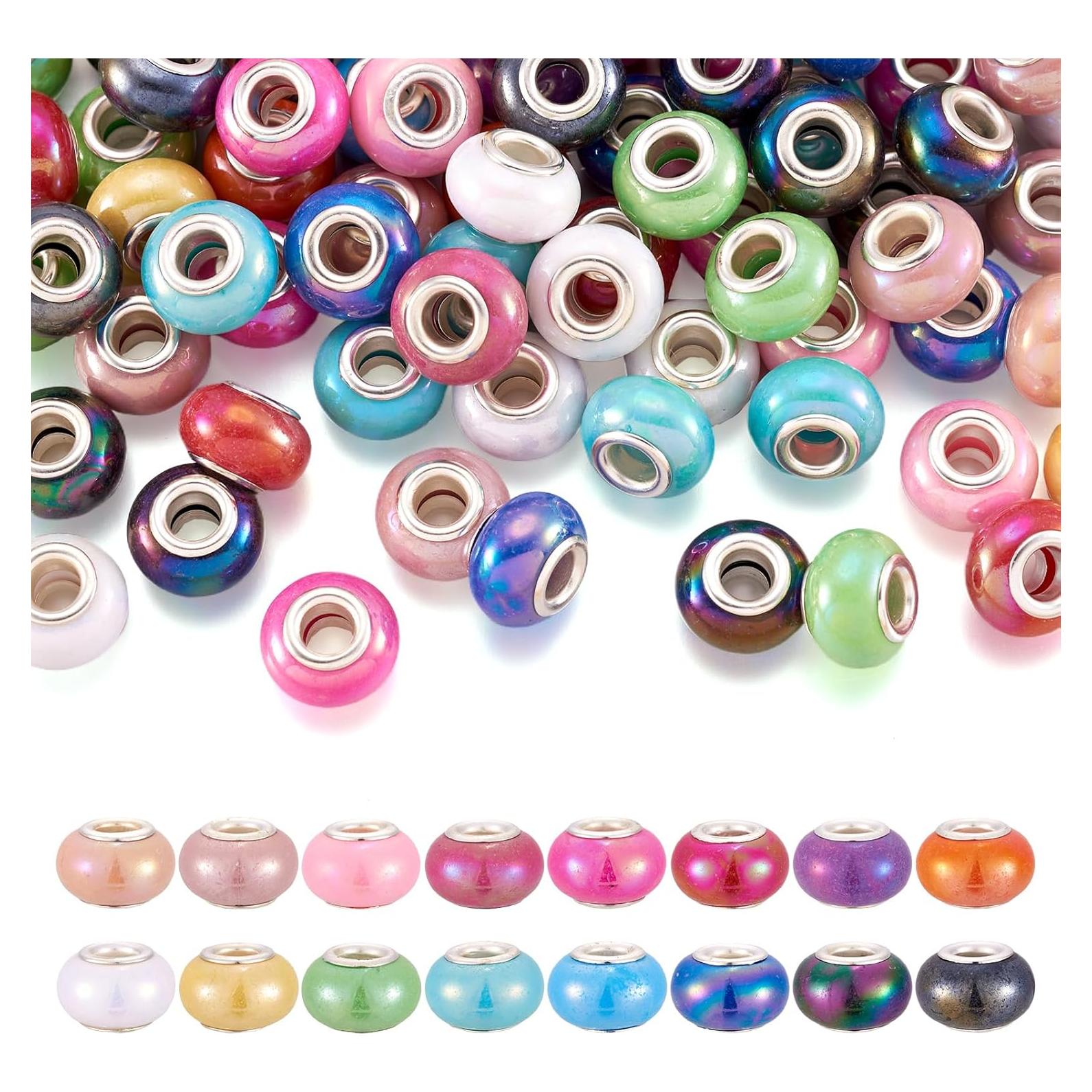 Cuentas Europeas Cheriswelry 100pcs AB Color 14x9mm