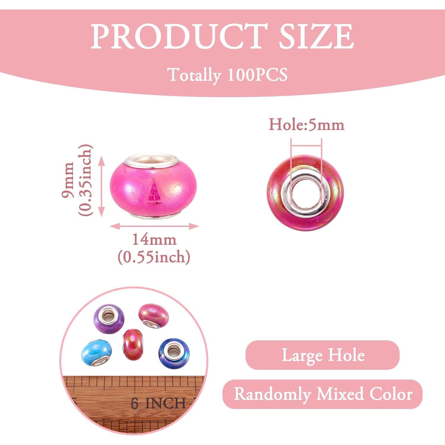 Cuentas Europeas Cheriswelry 100pcs AB Color 14x9mm