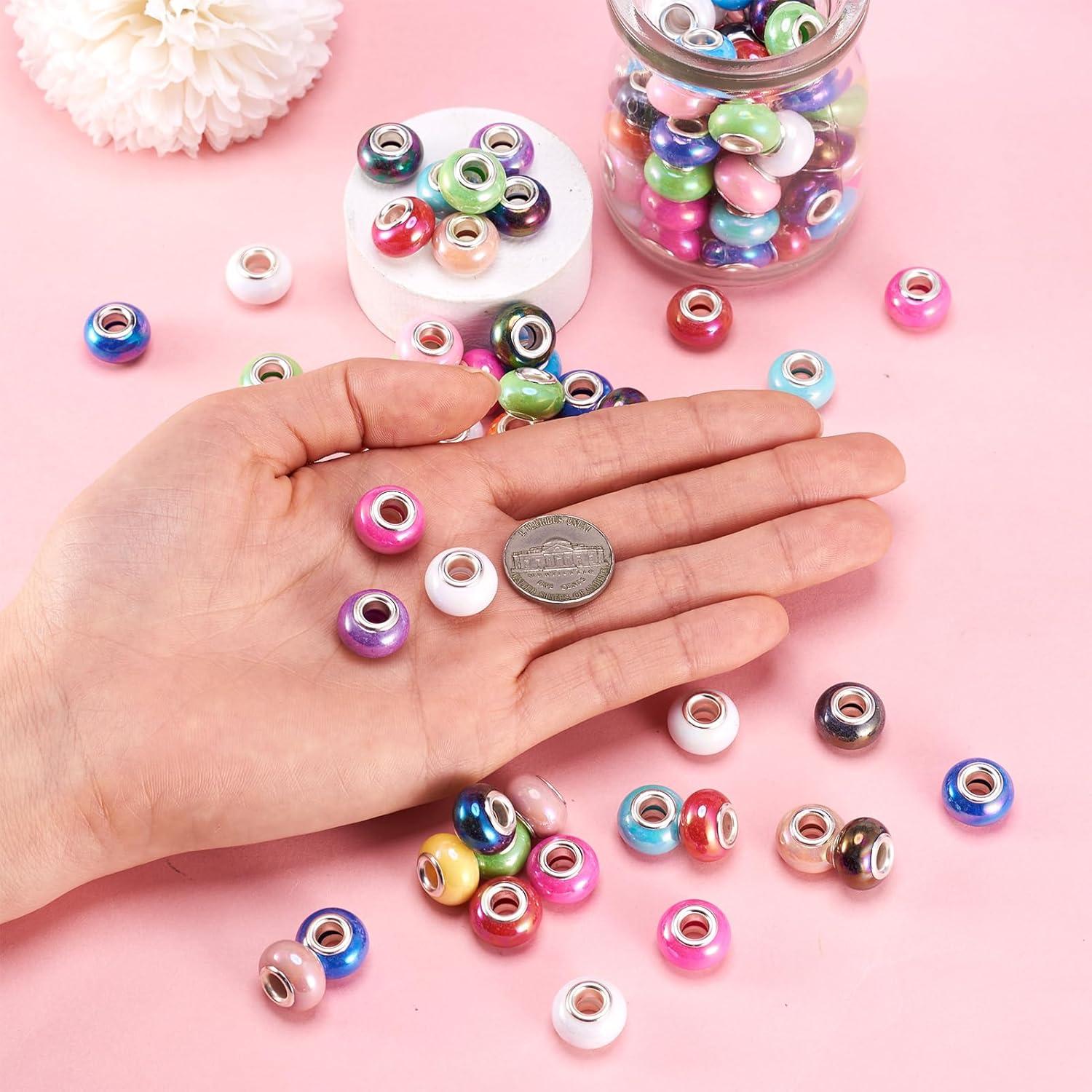 Cuentas Europeas Cheriswelry 100pcs AB Color 14x9mm