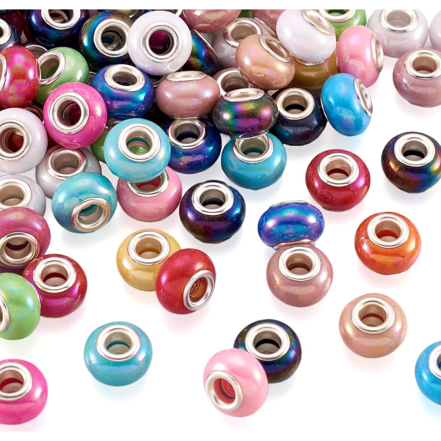 Cuentas Europeas Cheriswelry 100pcs AB Color 14x9mm