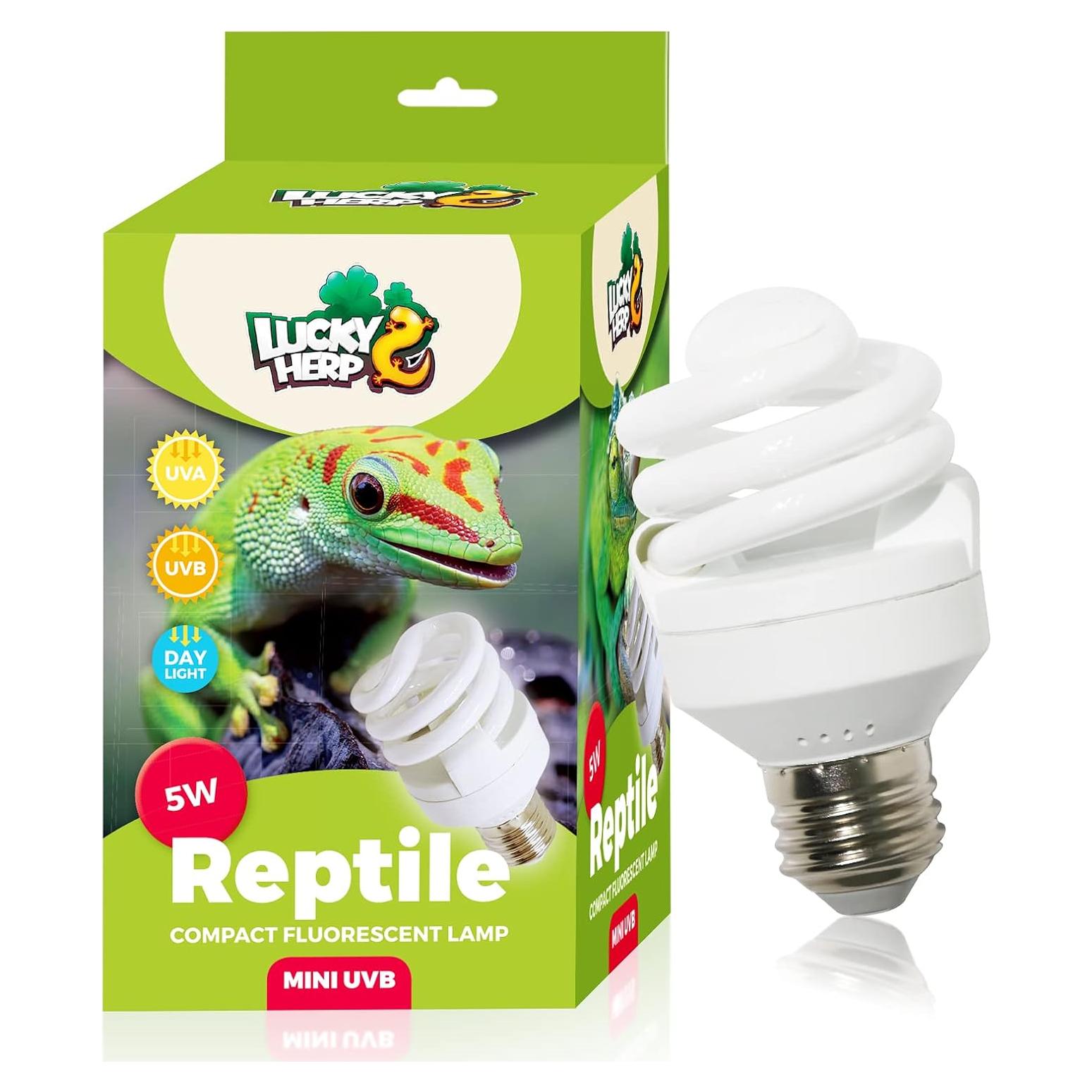 LUCKY HERP Mini Luz UVB 5.0 5W para Reptiles Tropicales