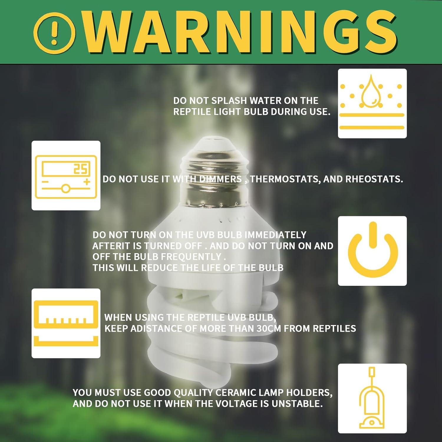 LUCKY HERP Mini Luz UVB 5.0 5W para Reptiles Tropicales