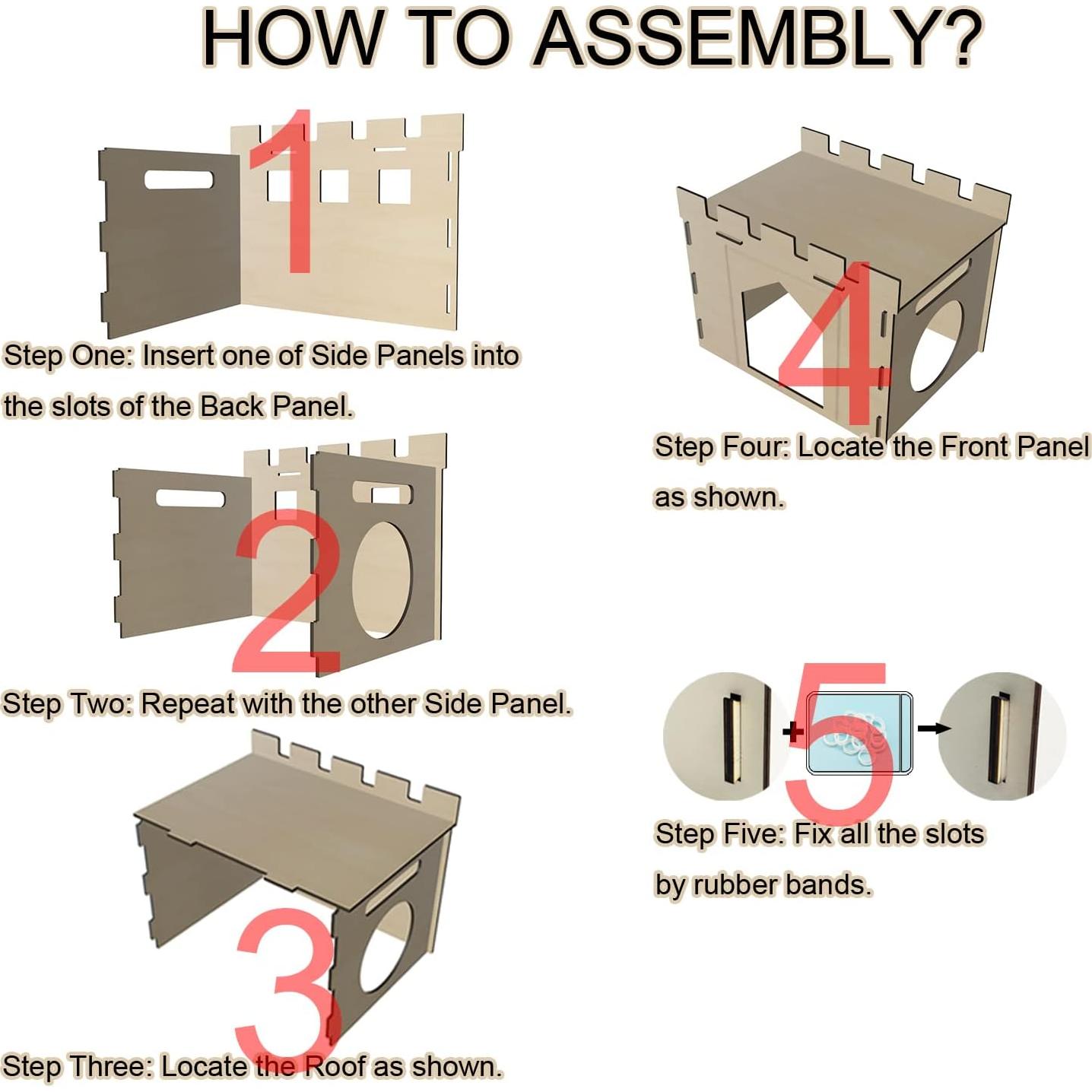 Casa de Conejo Grande HIIMALEX con Balcón y Diseño Adorable