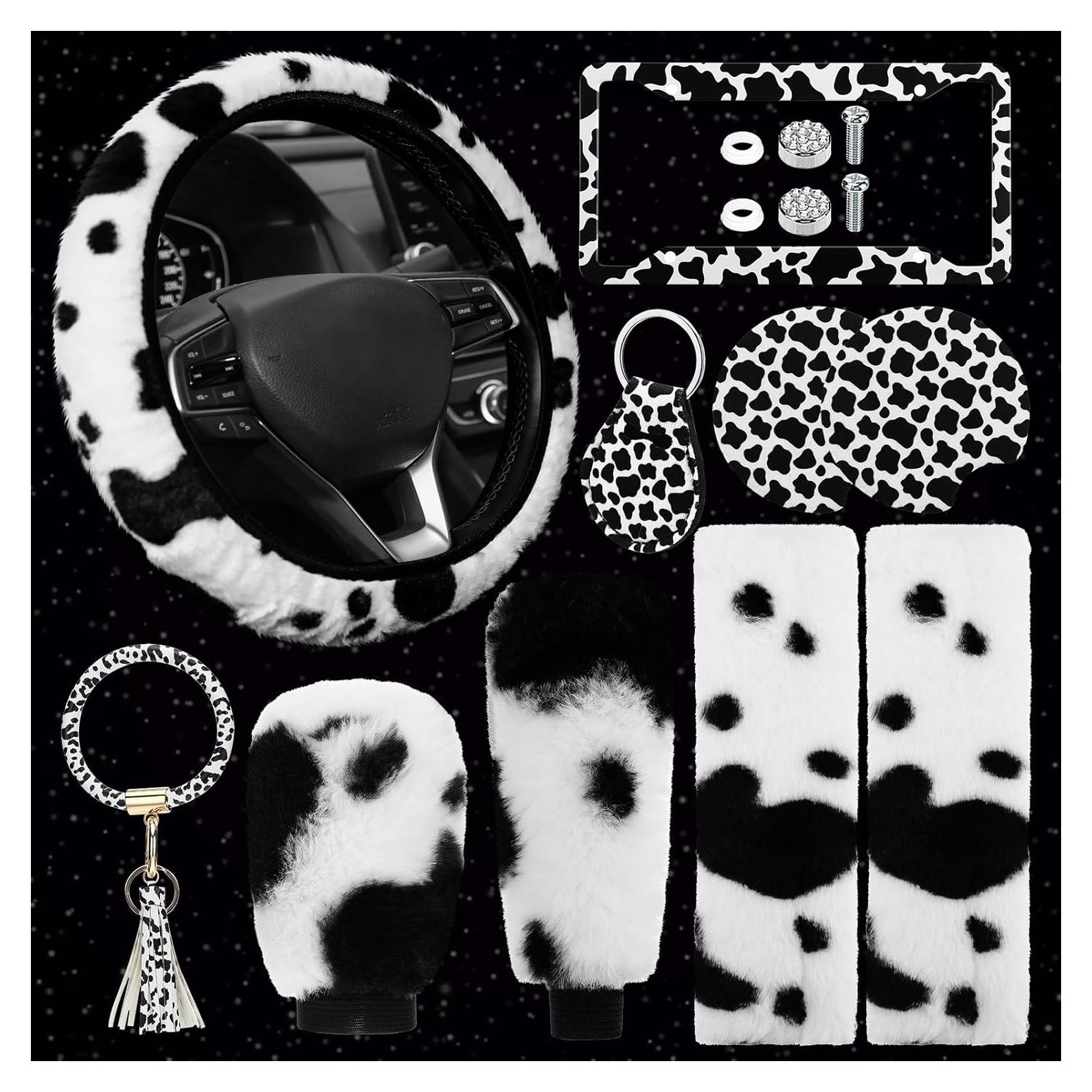 Juego de Accesorios para Automóvil Fiada 10 Piezas Diseño Vaca