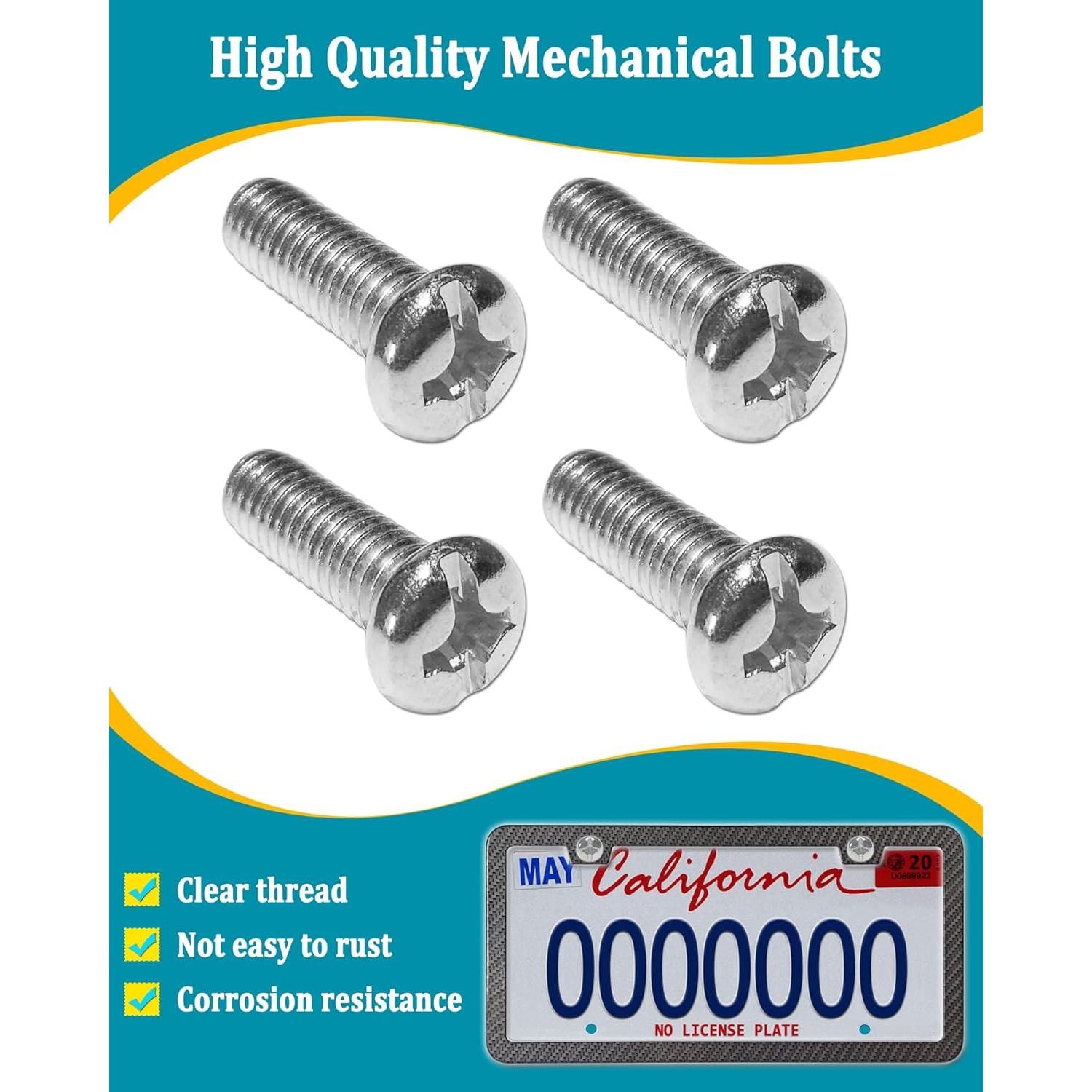 Marcos de Placas de Licencia Aootf Fibra de Carbono - 2 Piezas