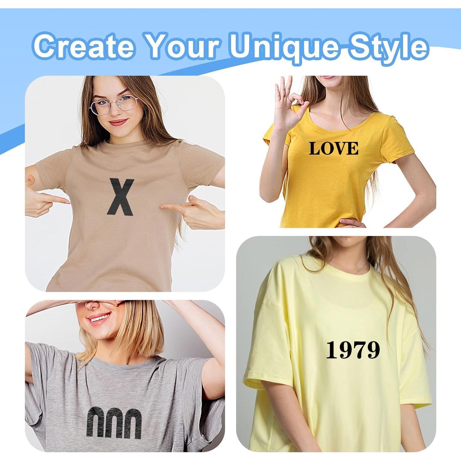 Letras y Números Termoadhesivos SIQUNUO 5.08cm Negro 6 Hojas