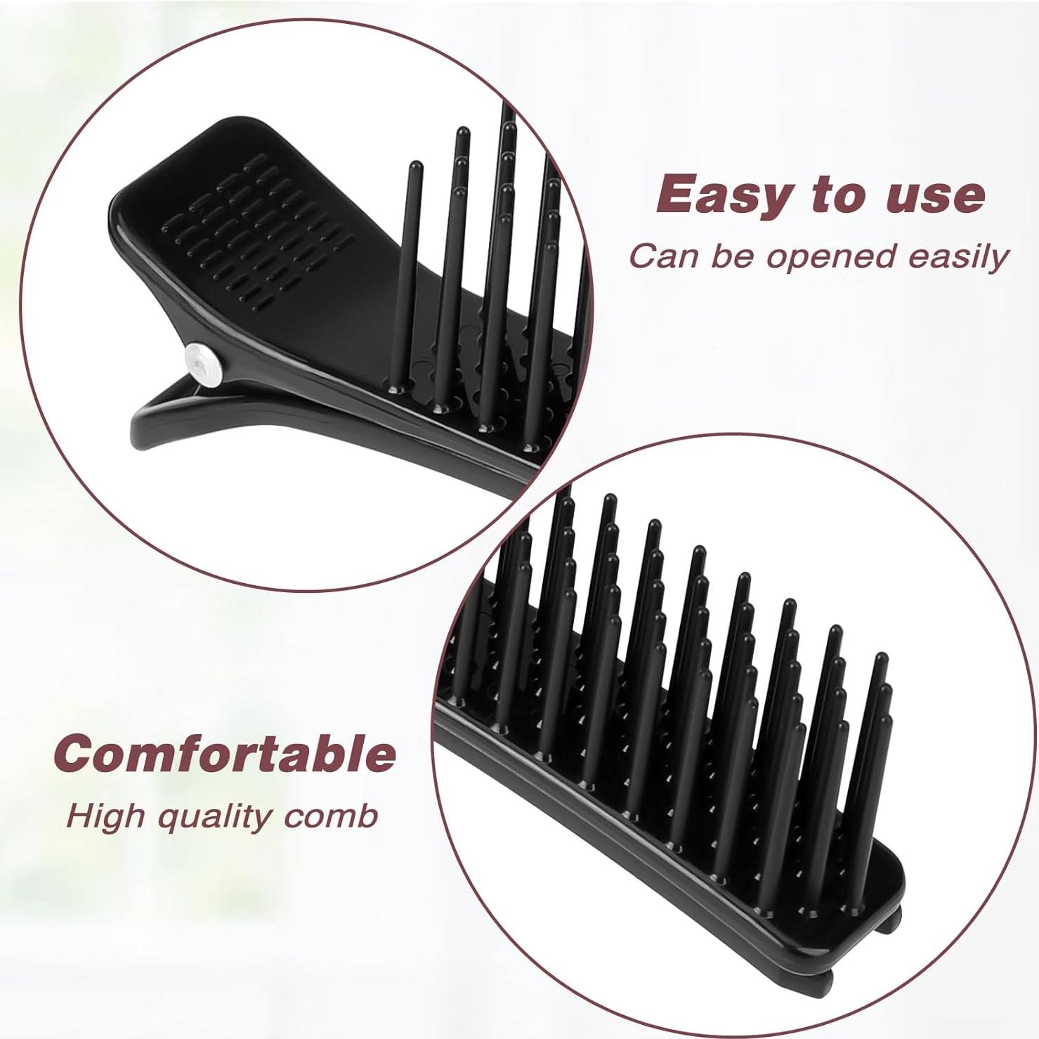 Clips para Cabello MOZEAT LENS 2 Pcs Profesionales Negro