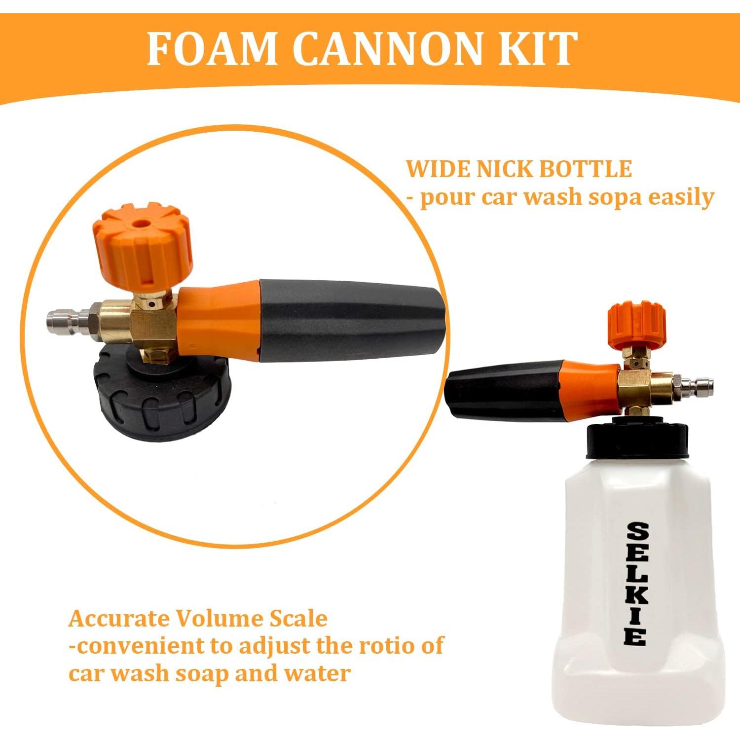 Cañón de Espuma Selkie 1L para Lavadora a Presión 5000 PSI