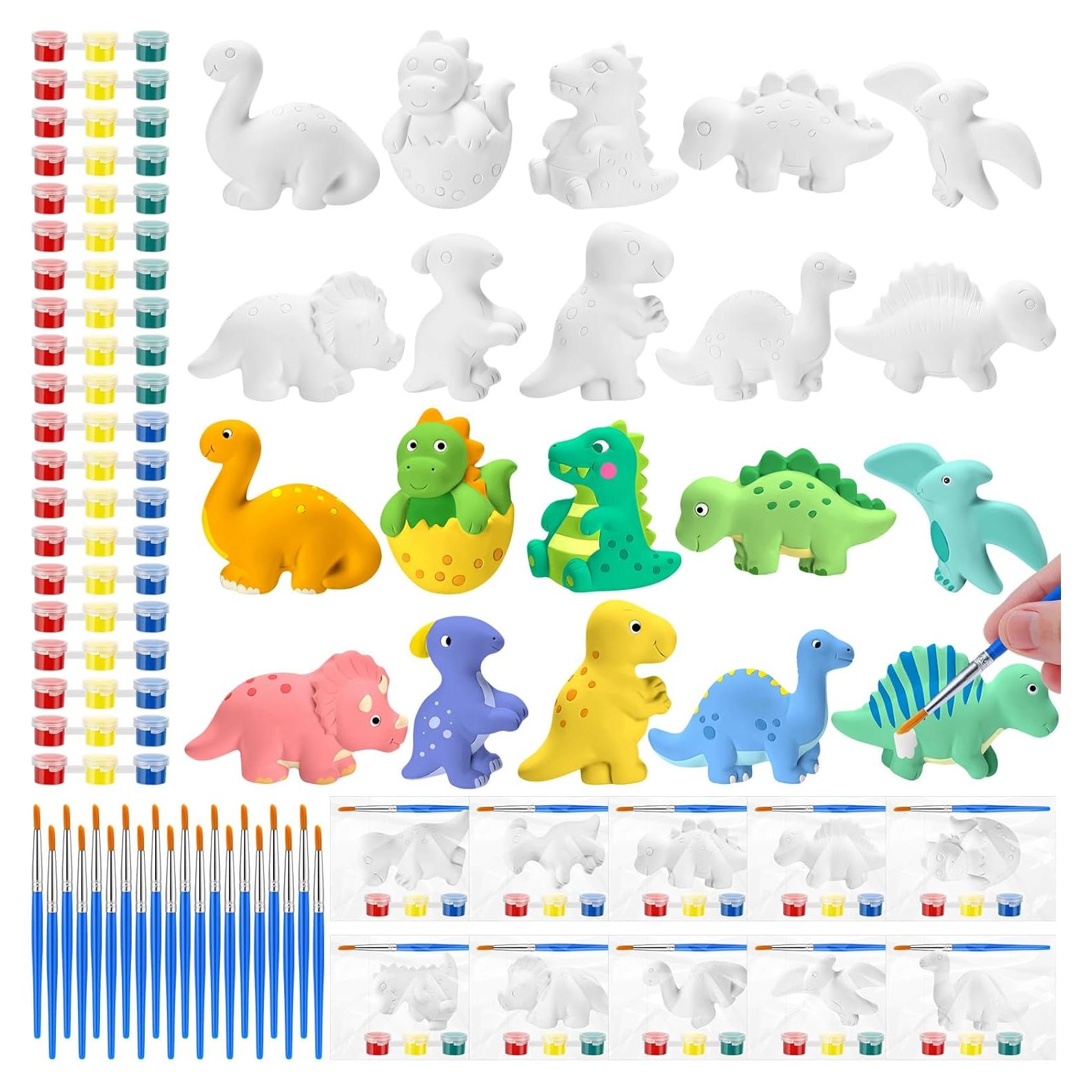 Kit de Pintura DIY Simgoing Dinosaurios 20 Piezas Cerámica