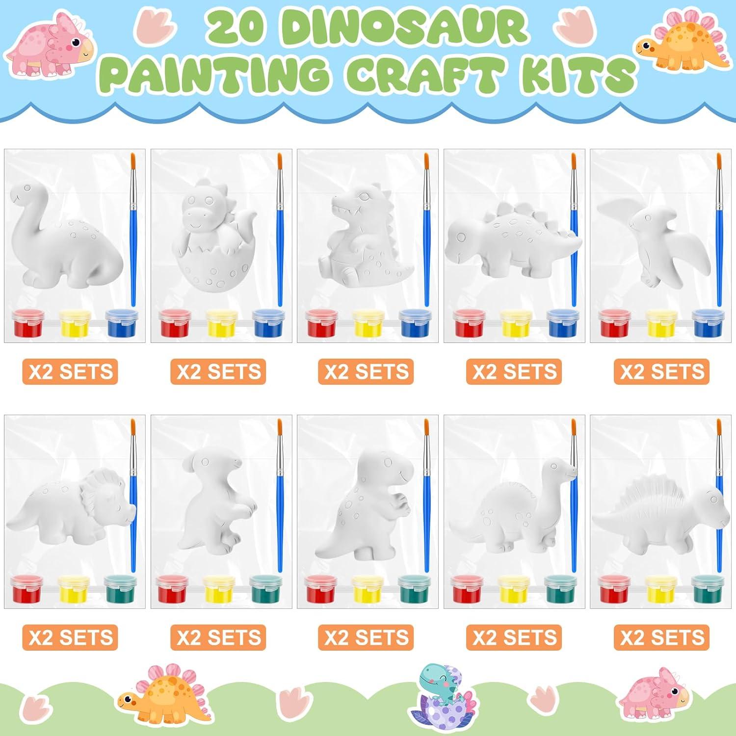 Kit de Pintura DIY Simgoing Dinosaurios 20 Piezas Cerámica