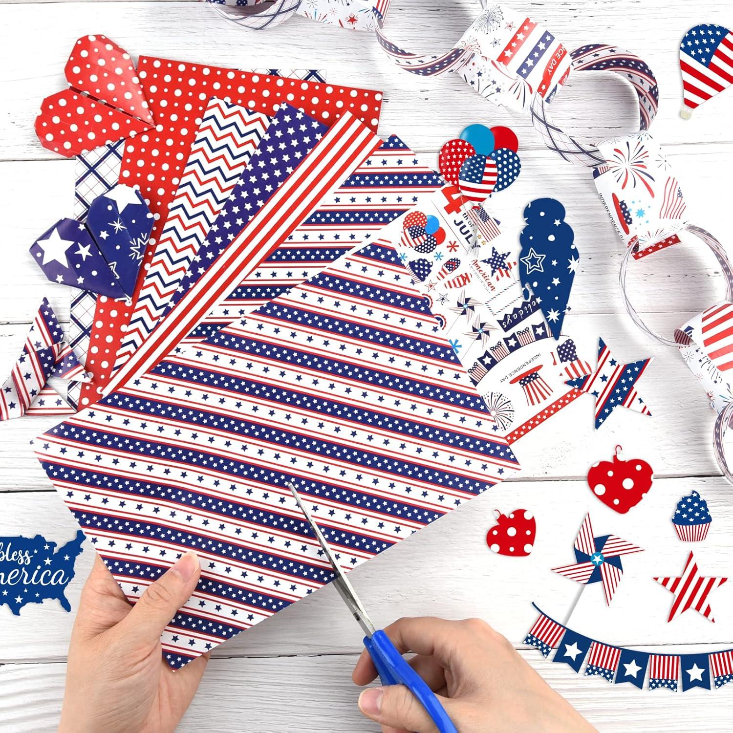 Conjunto de Papel Decorativo Morcheiong 60 Hojas A5 4 de Julio