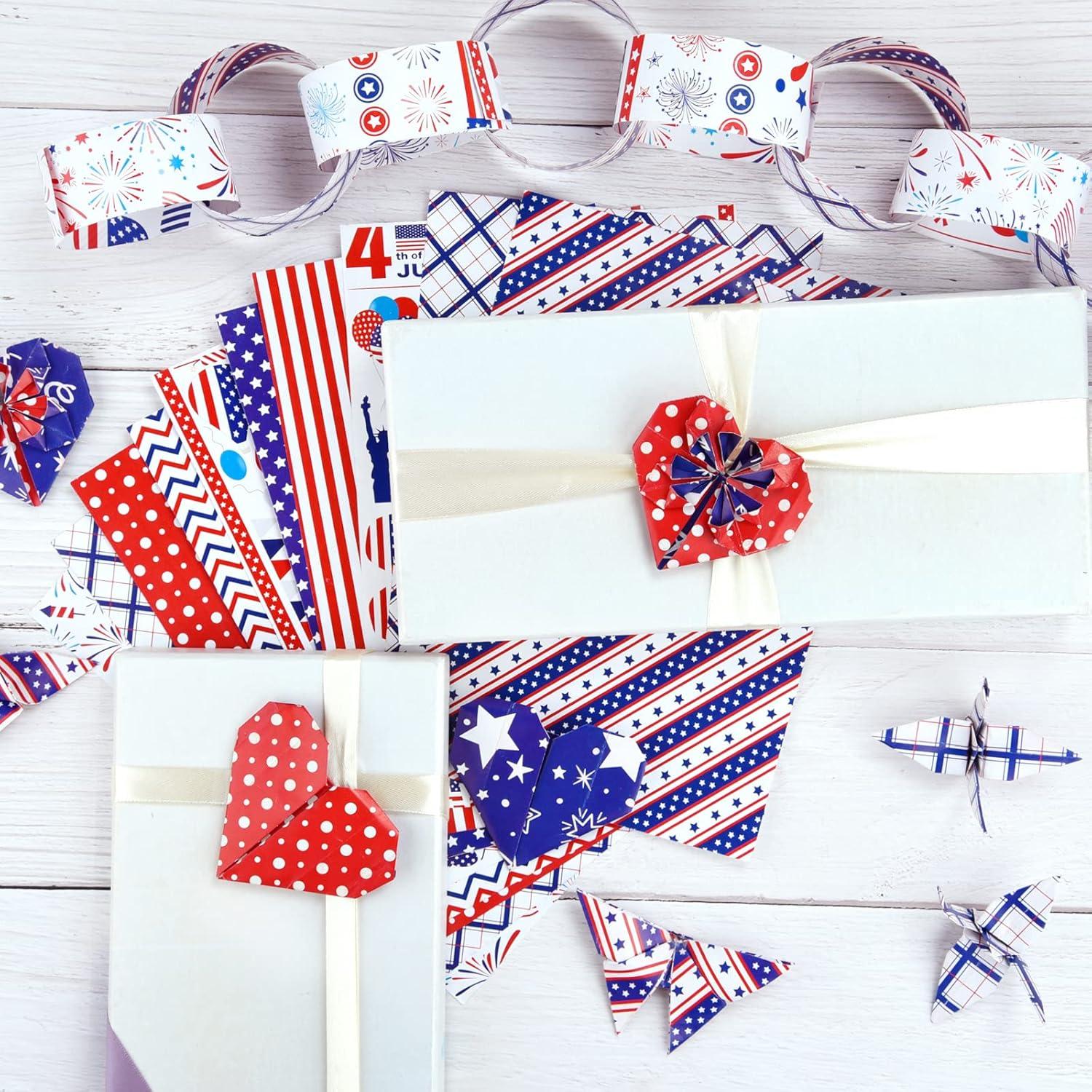 Conjunto de Papel Decorativo Morcheiong 60 Hojas A5 4 de Julio