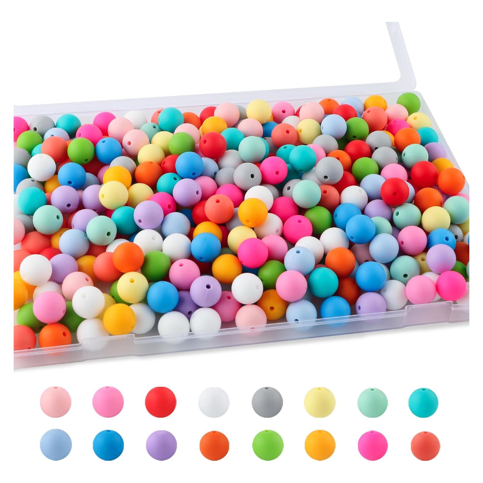 Perlas de Silicona 320Pcs 9mm Multicolor Sunrony para Manualidades