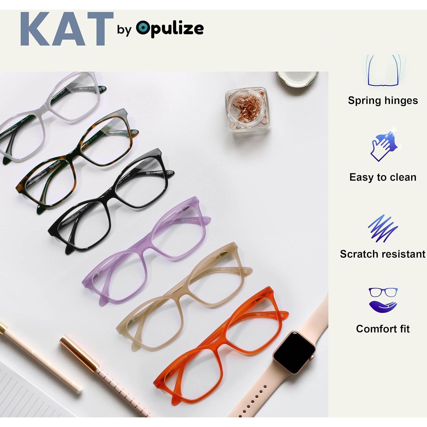 Gafas de lectura OPULIZE KAT unisex ojo de gato +1.00 negro