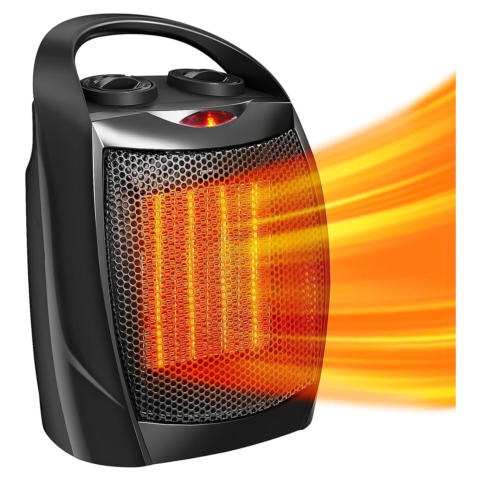 Calentador Eléctrico Antarctic Star 750W/1500W Cerámico Negro