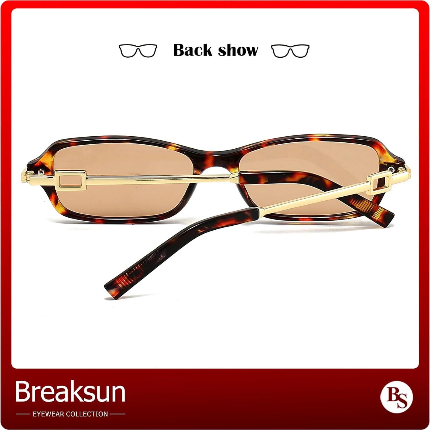 Gafas de sol rectangulares retro Breaksun 2025 UV400