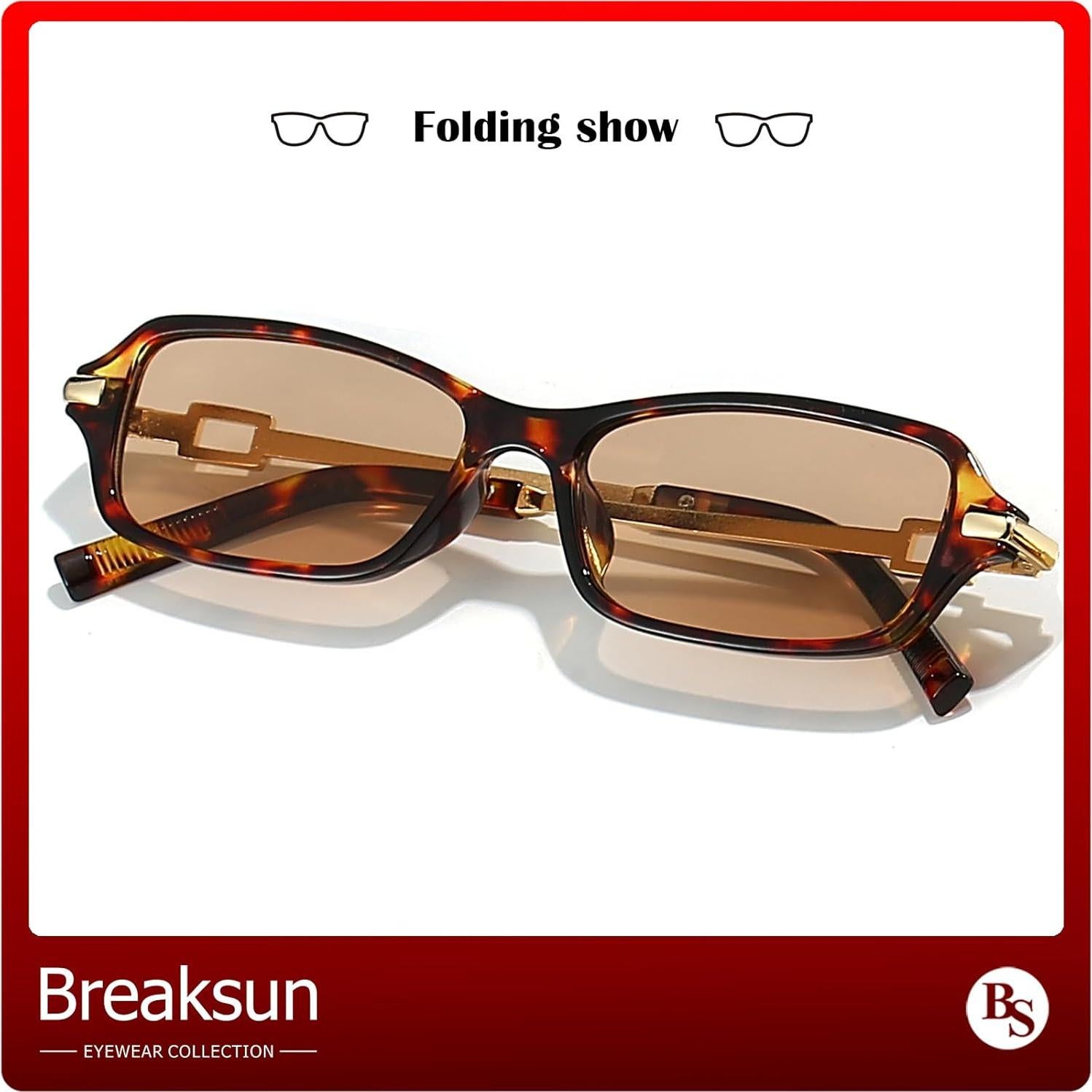 Gafas de sol rectangulares retro Breaksun 2025 UV400