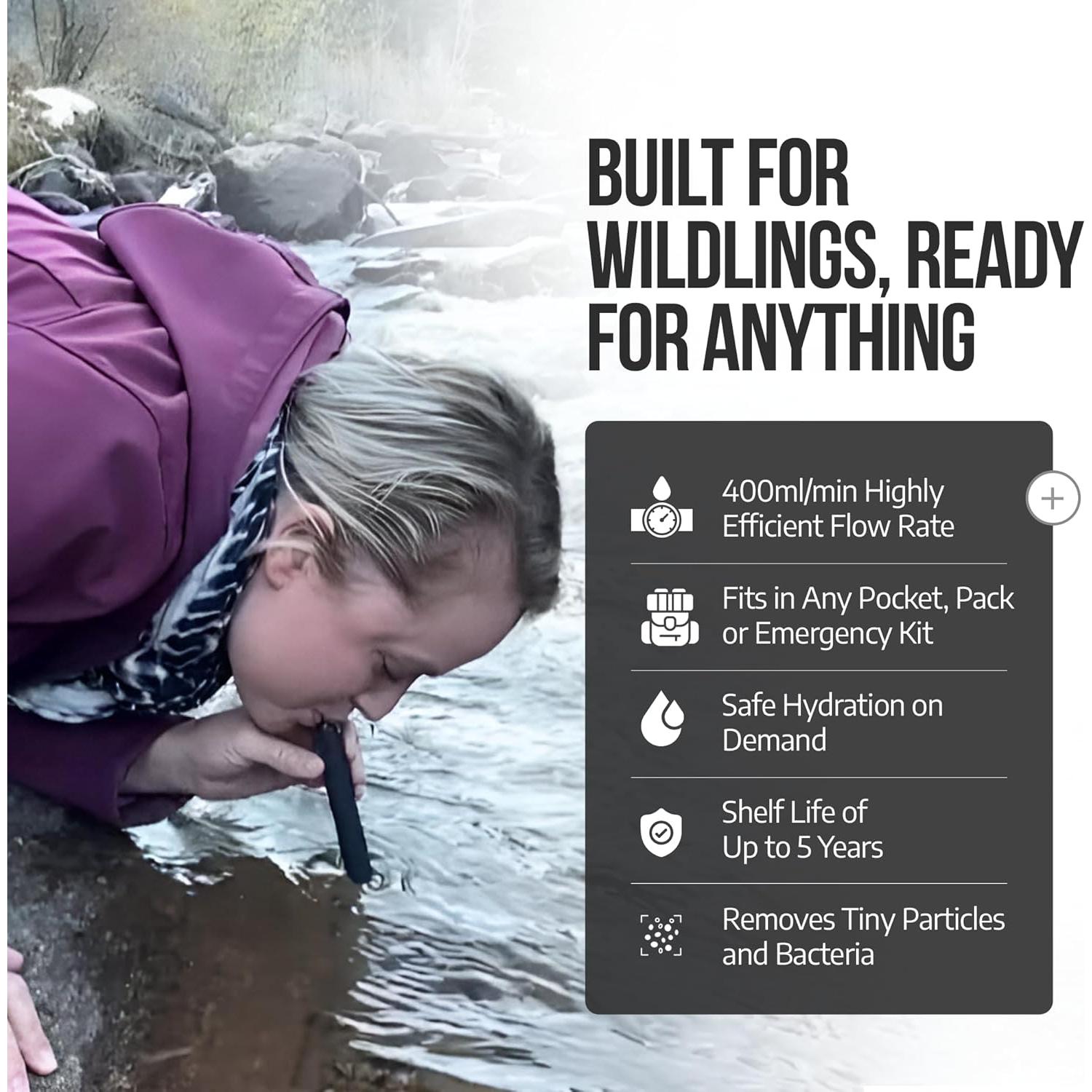 Filtro de Agua Portátil Sierra Madre - 1000L para Camping