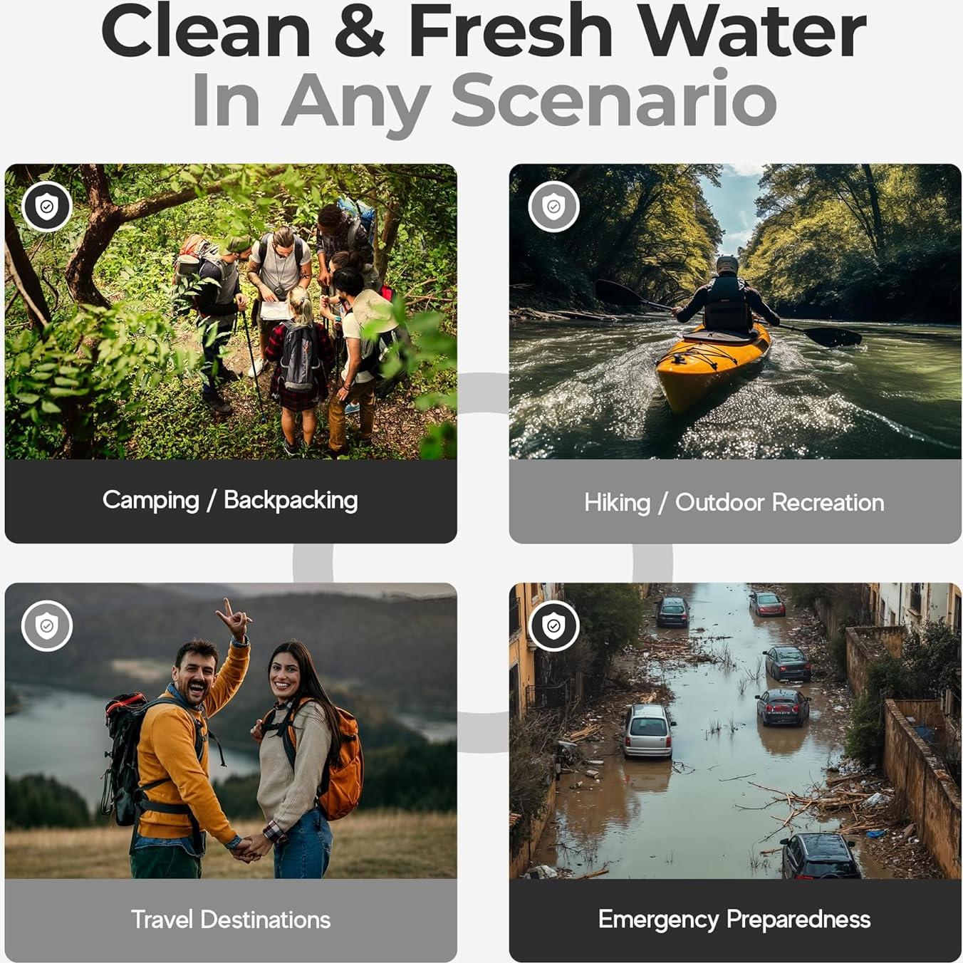 Filtro de Agua Portátil Sierra Madre - 1000L para Camping