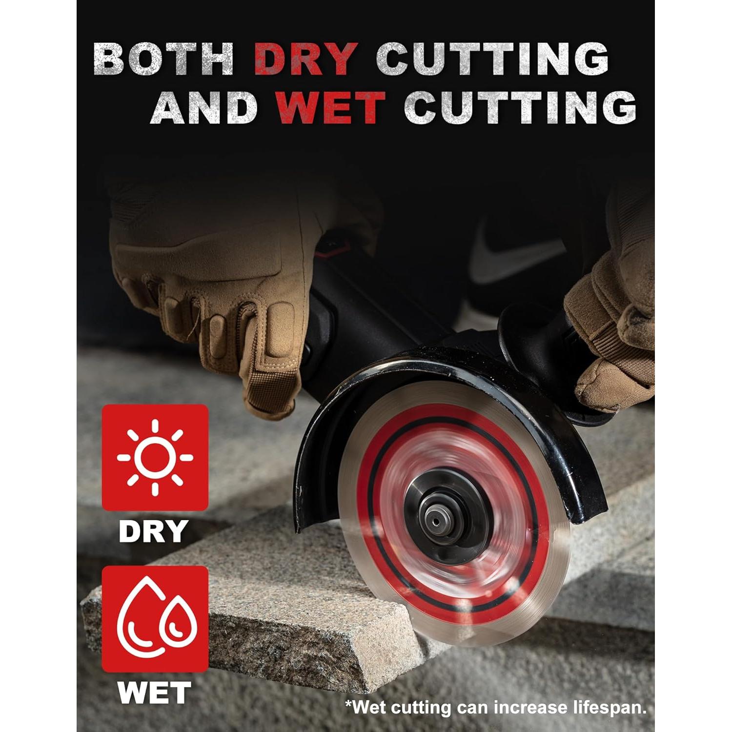 Hojas de sierra de diamante EZARC 4.5" para amoladora - 3PCS