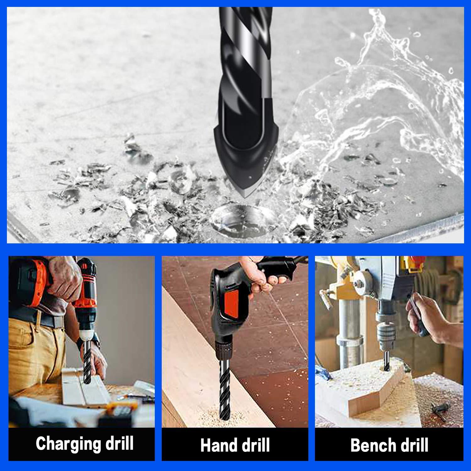 Juego de Brocas de Mampostería 10 Piezas DKIBBITH 3.2 a 12.7 mm